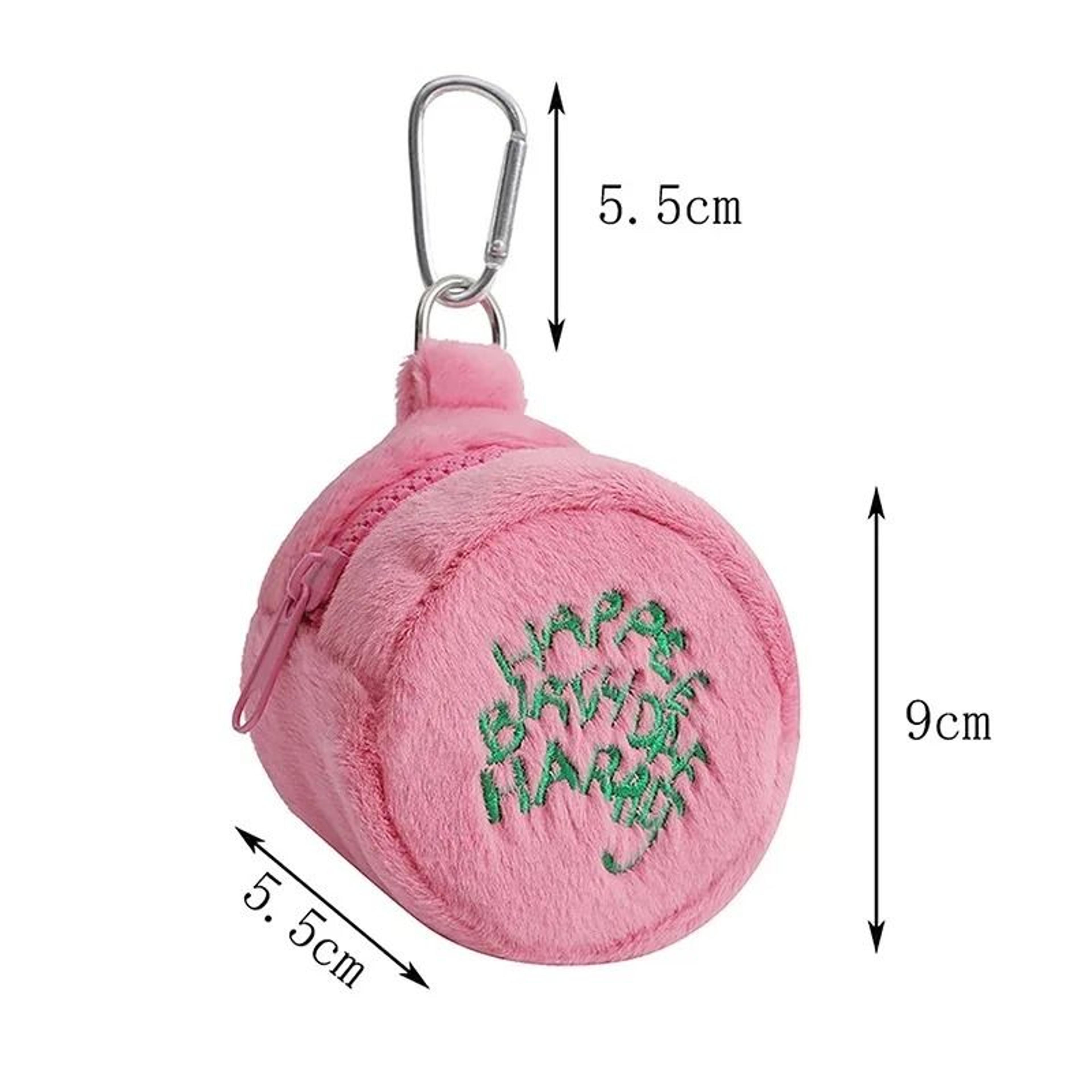 Pink Mini Coin Purse Plush Storage Bag Cute Portable Pouch 6