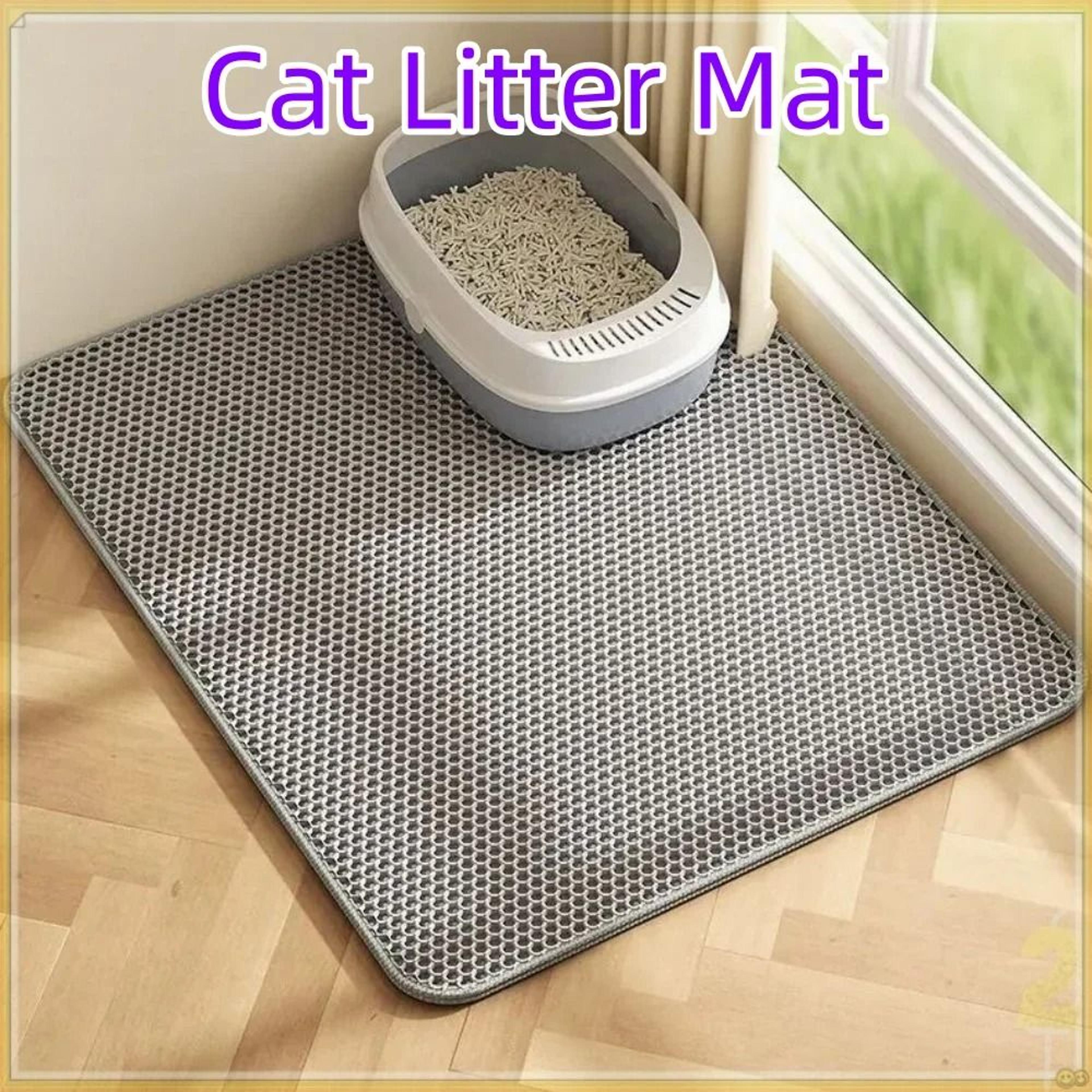 premium large cat litter mat waterproof double layer litter trapper