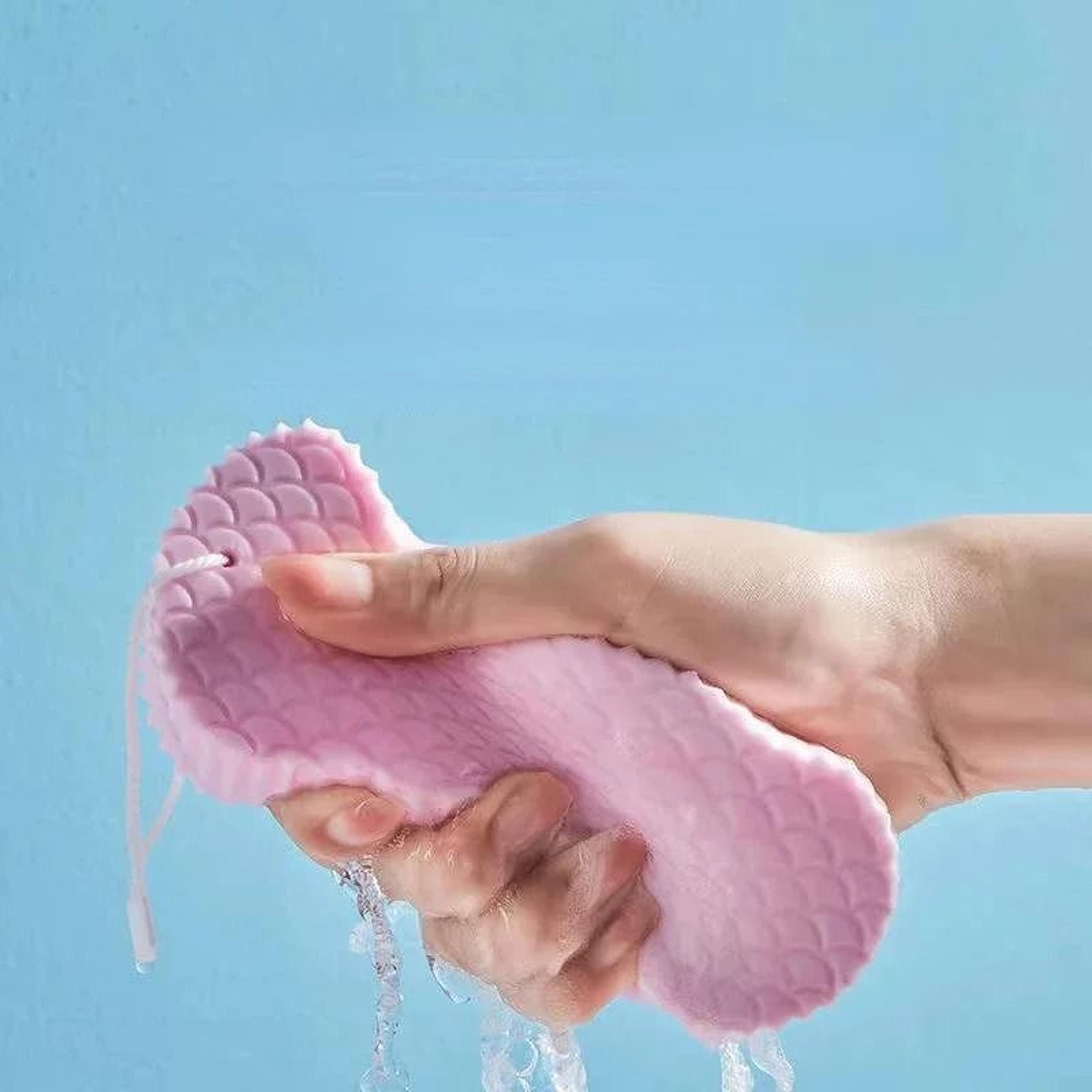 Three Dimensional Bath Sponge Body Scrubber For Gentle Exfoliating And Daily Shower Cleaning 2