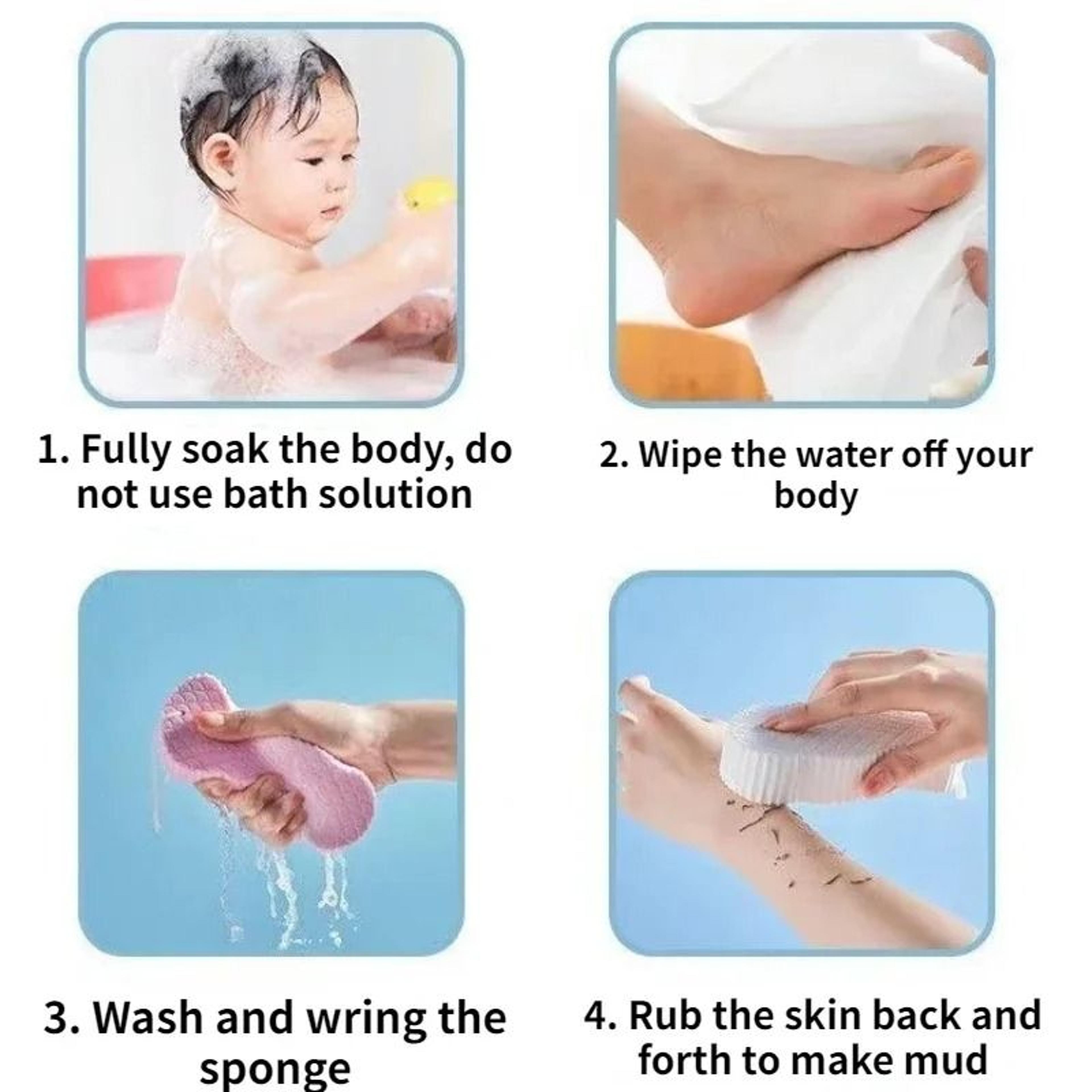 Three Dimensional Bath Sponge Body Scrubber For Gentle Exfoliating And Daily Shower Cleaning 3