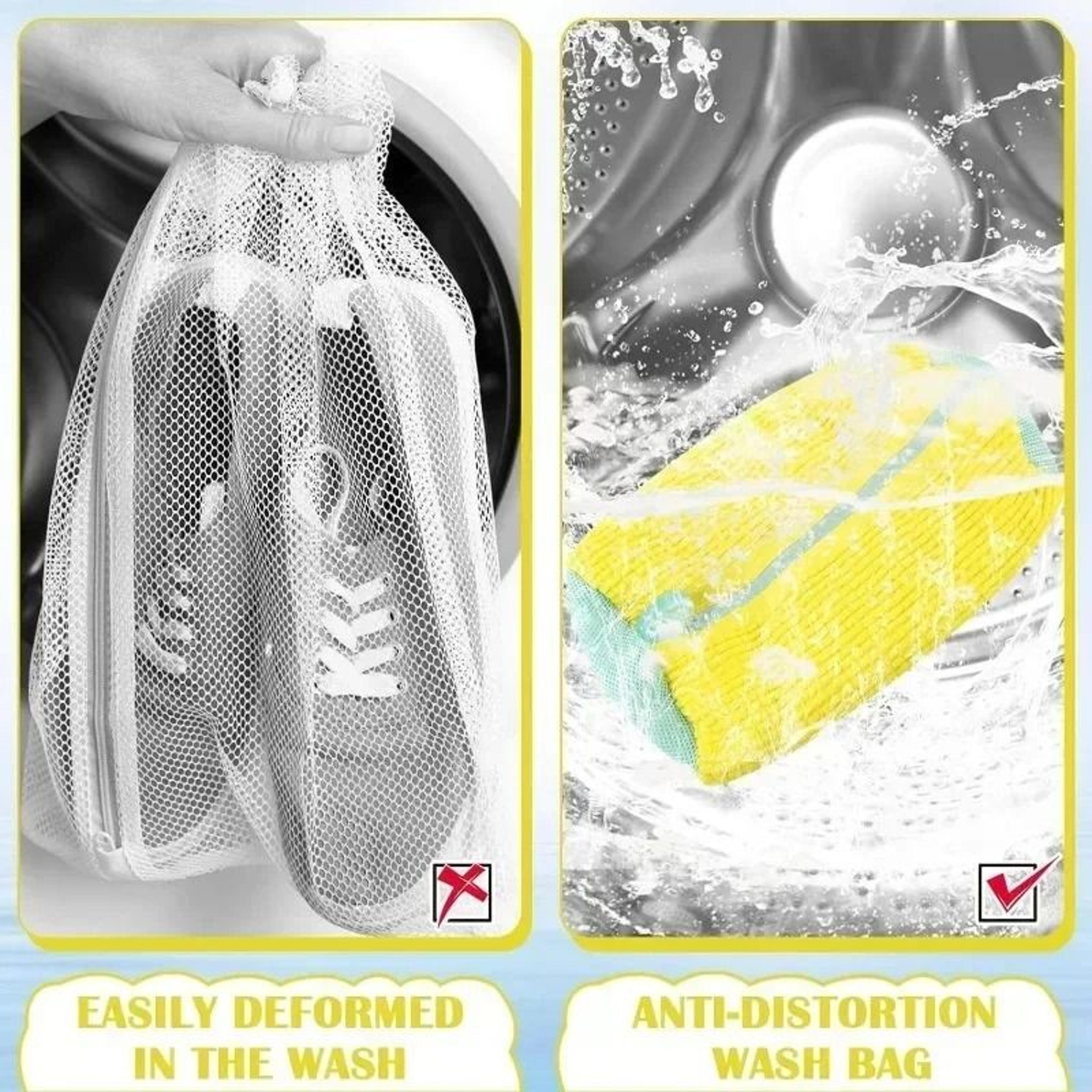 Machine Washable Shoe Laundry Bag With Soft Fiber Liner And Adjustable Strap 3