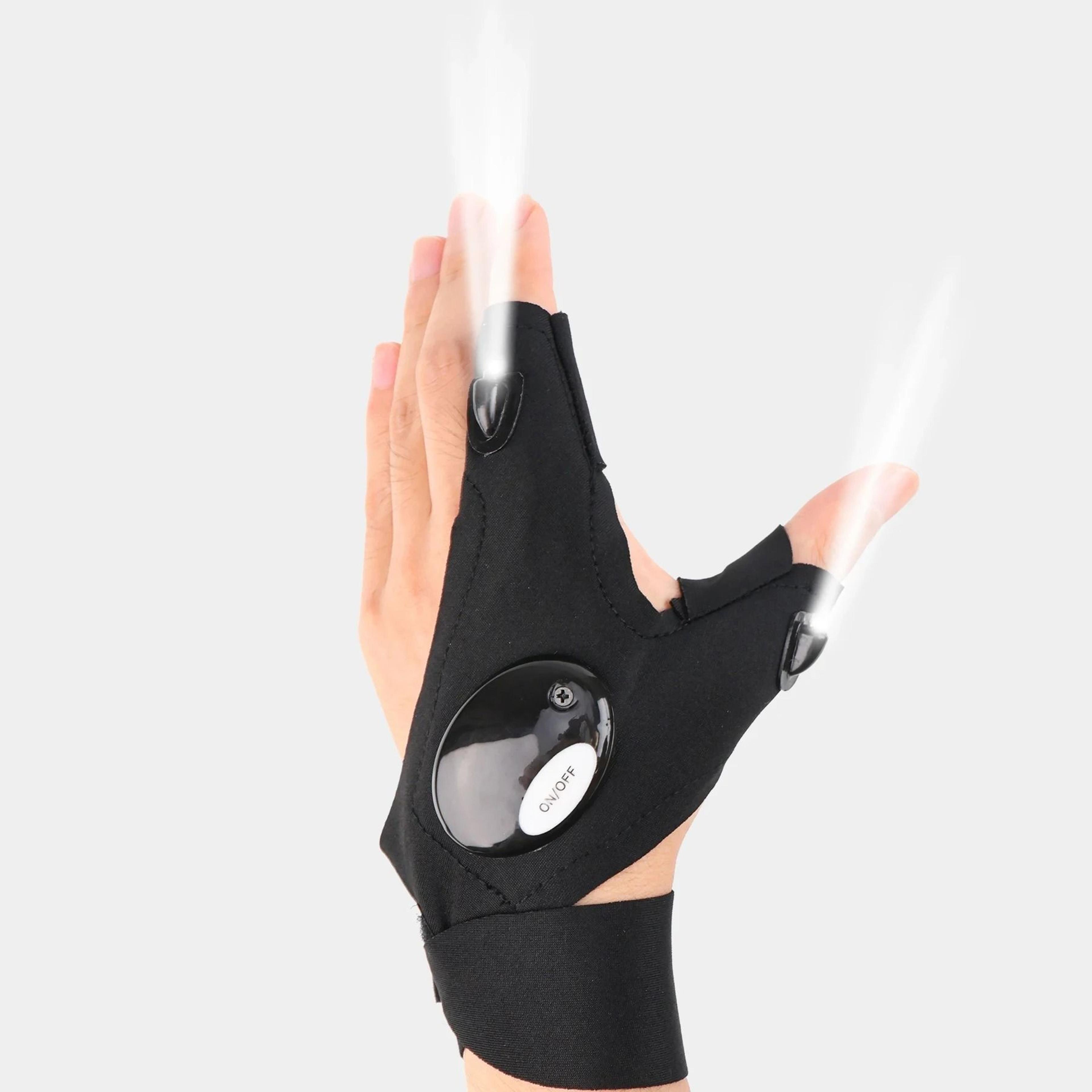 LED Half Finger Flashlight Glove For Night Fishing Cycling And Outdoor Work 7