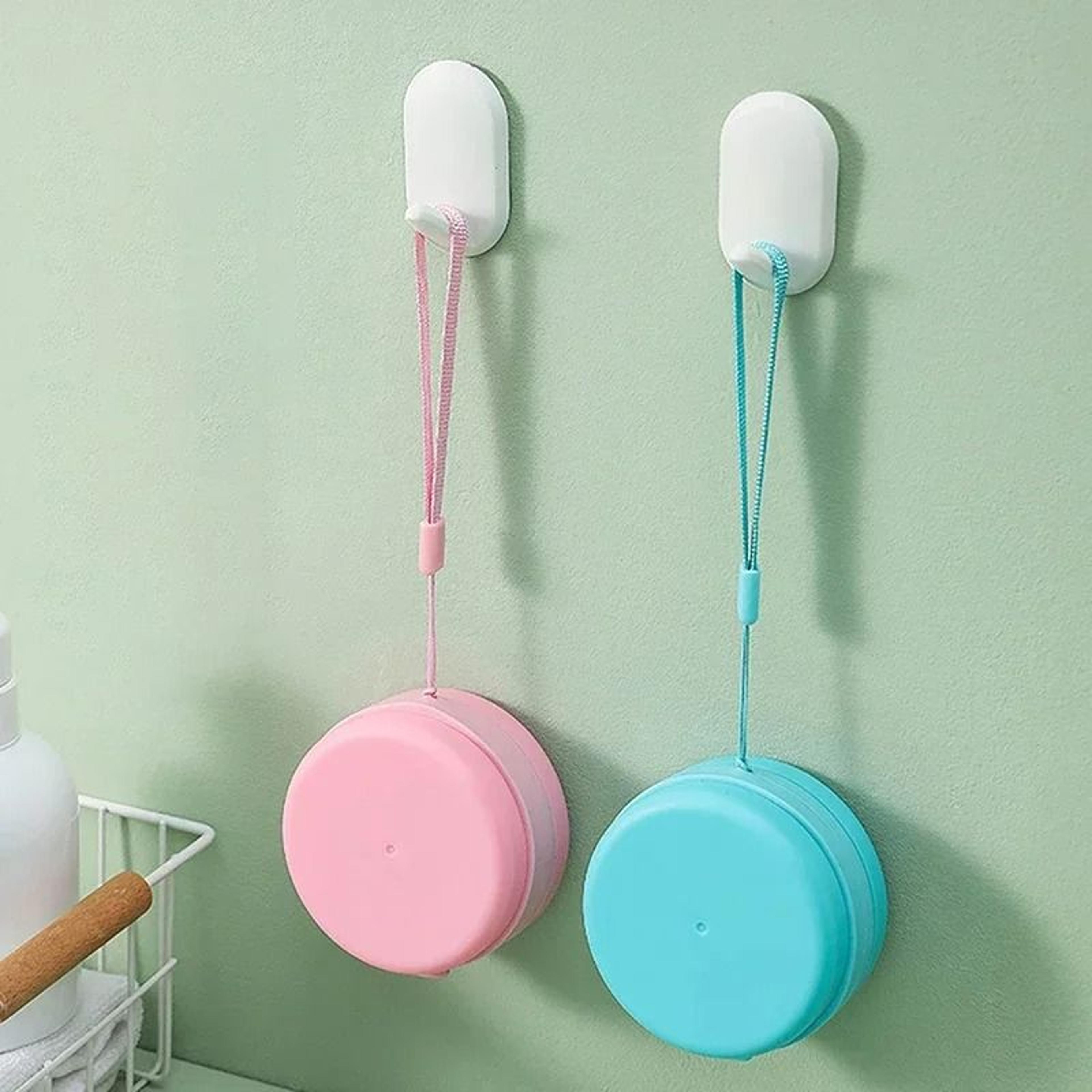 Multiuse Bath Brush Hanging Silicone Body Scrubber With Soap Holder 2