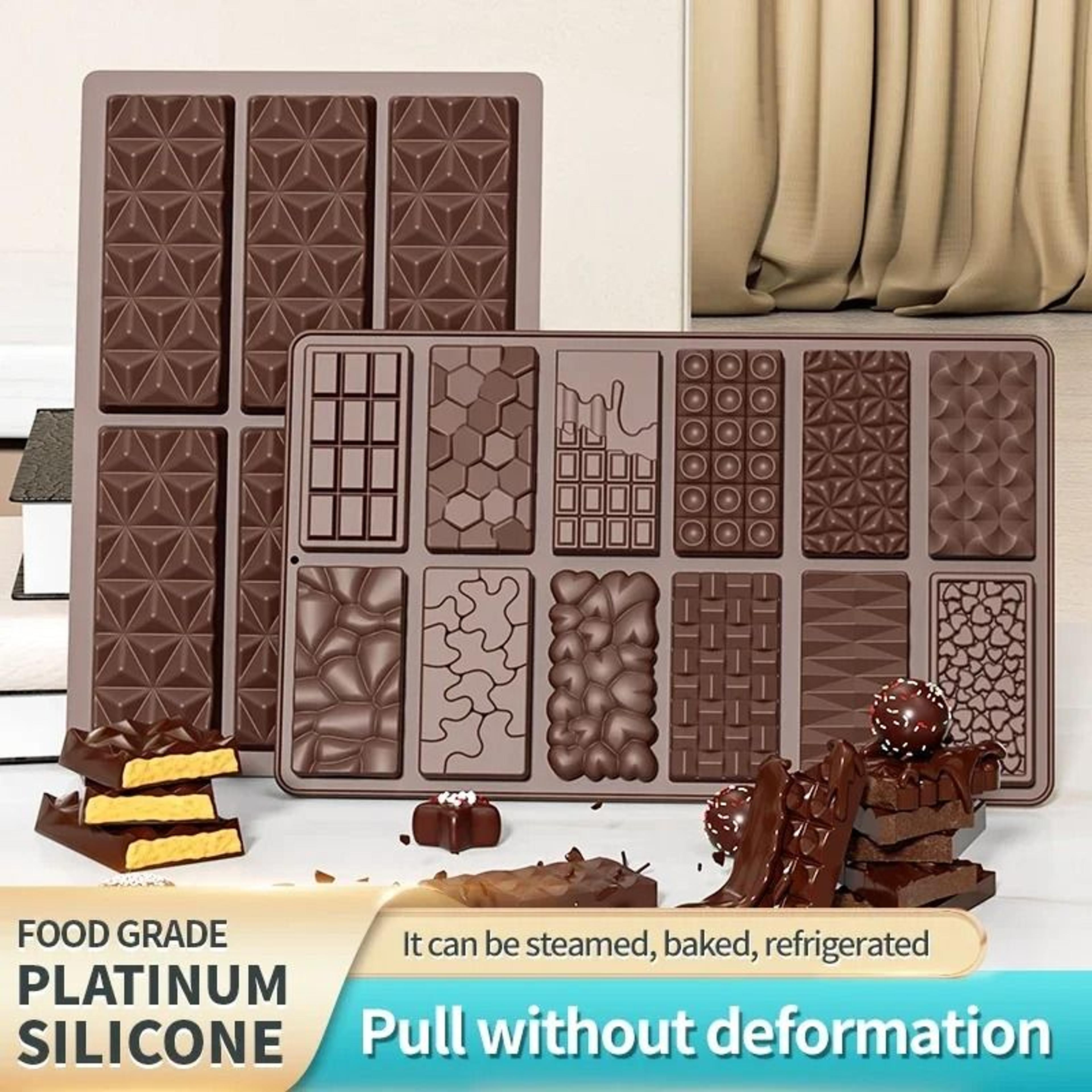 dubai style silicone chocolate bar mold for filled pistachio bars