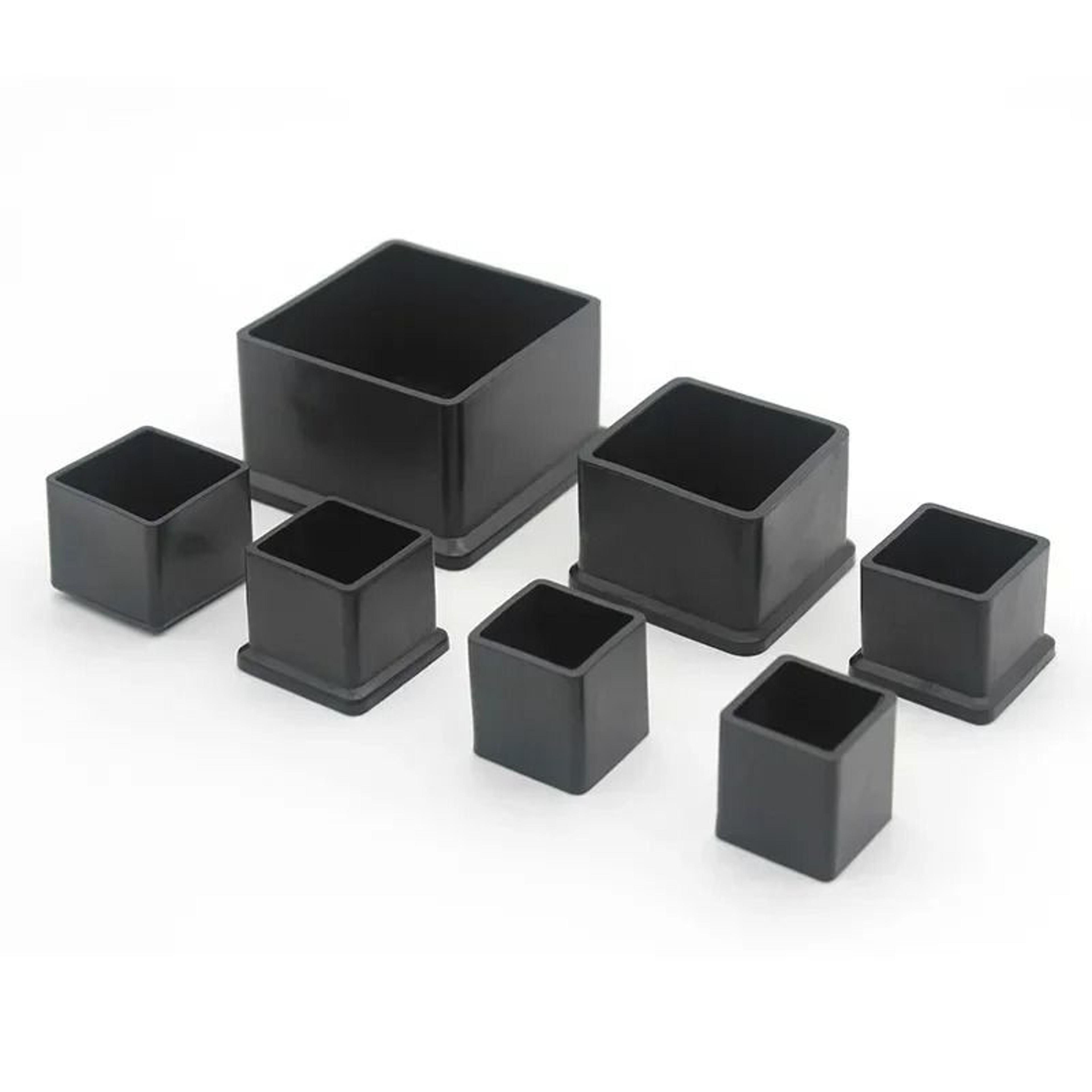 Non Slip Chair Leg Caps Rubber Square Furniture Floor Protectors 3