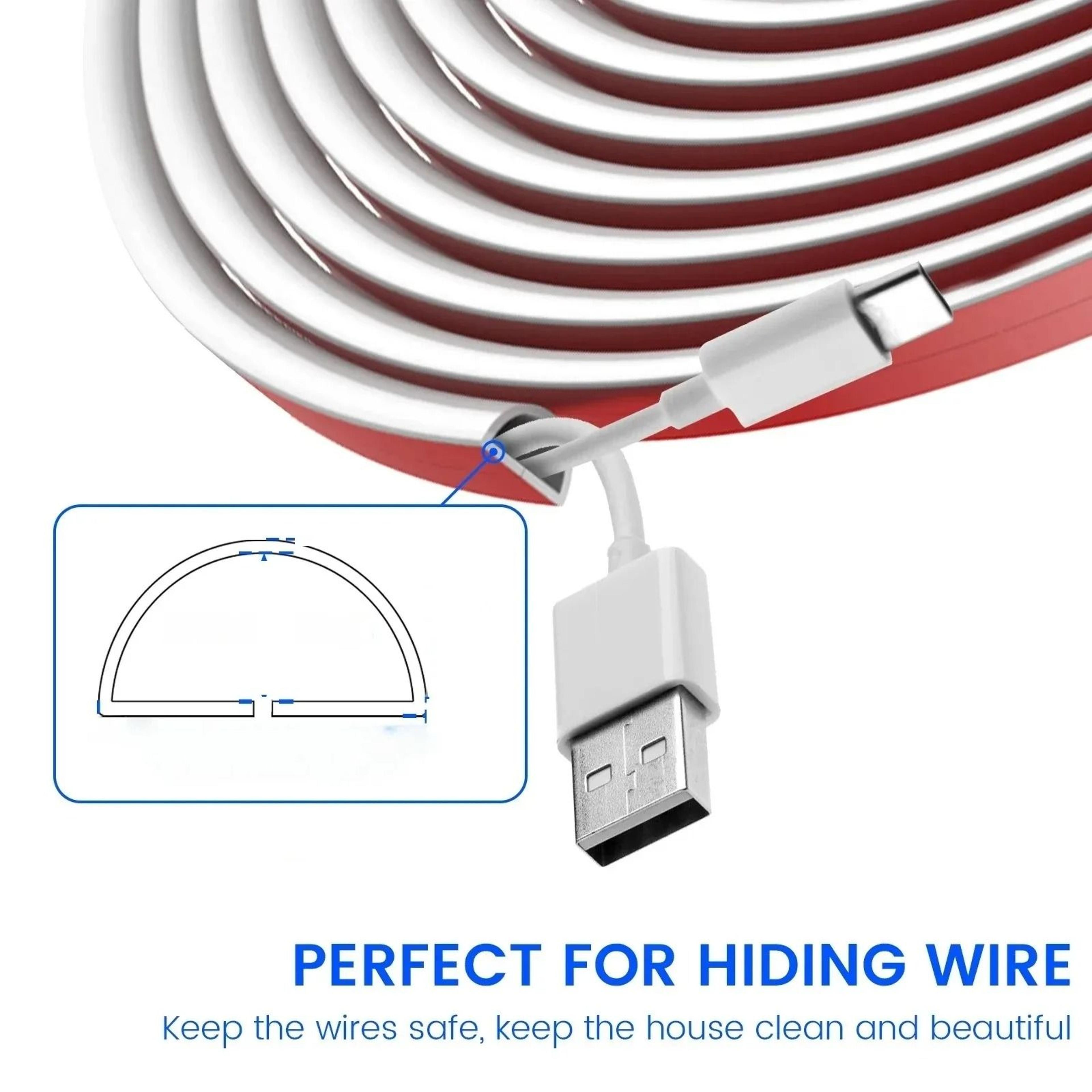 Invisible Adhesive Cord Management Channel Cable Cover 2