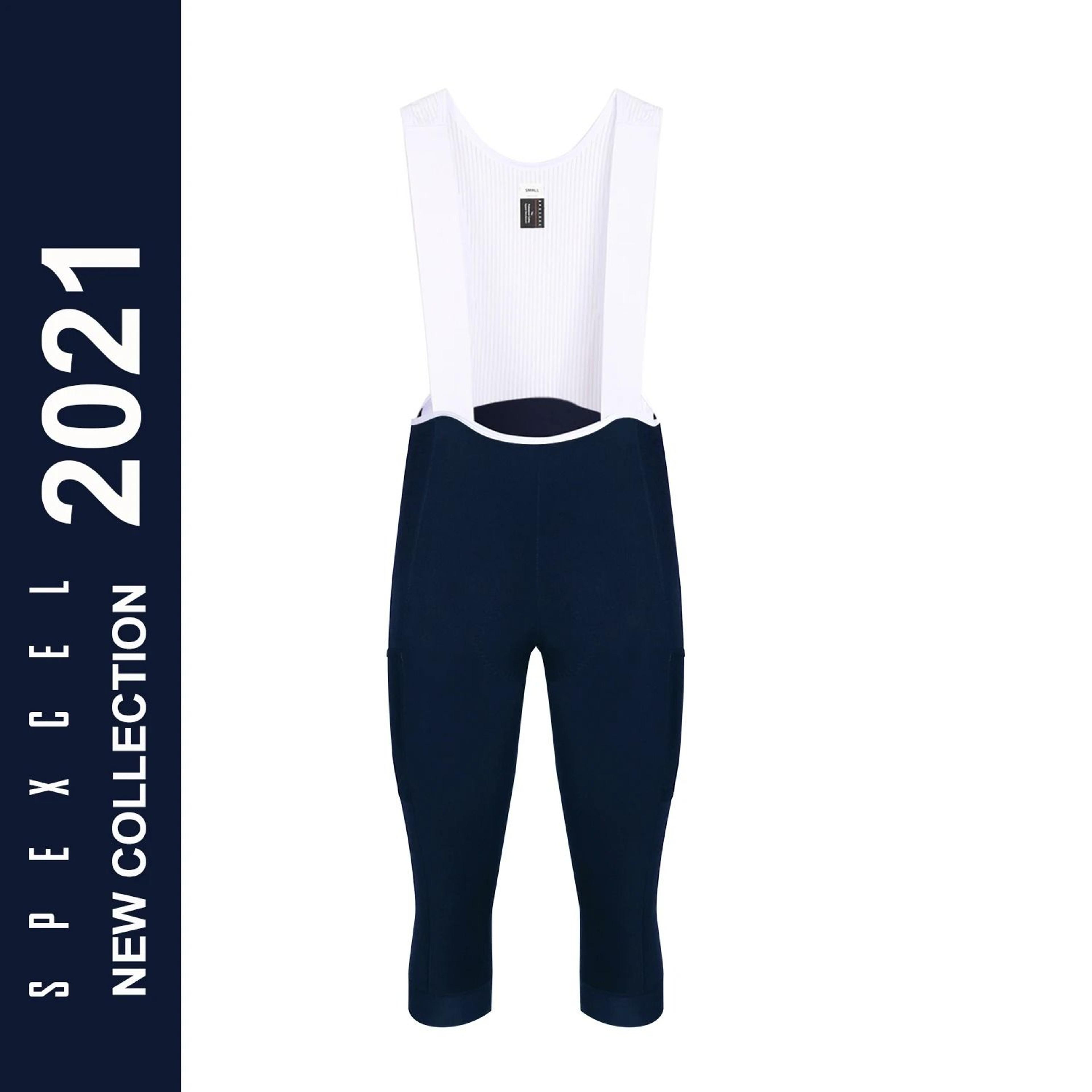 spexcel thermal fleece cycling bib shorts with side pocket and high density pad