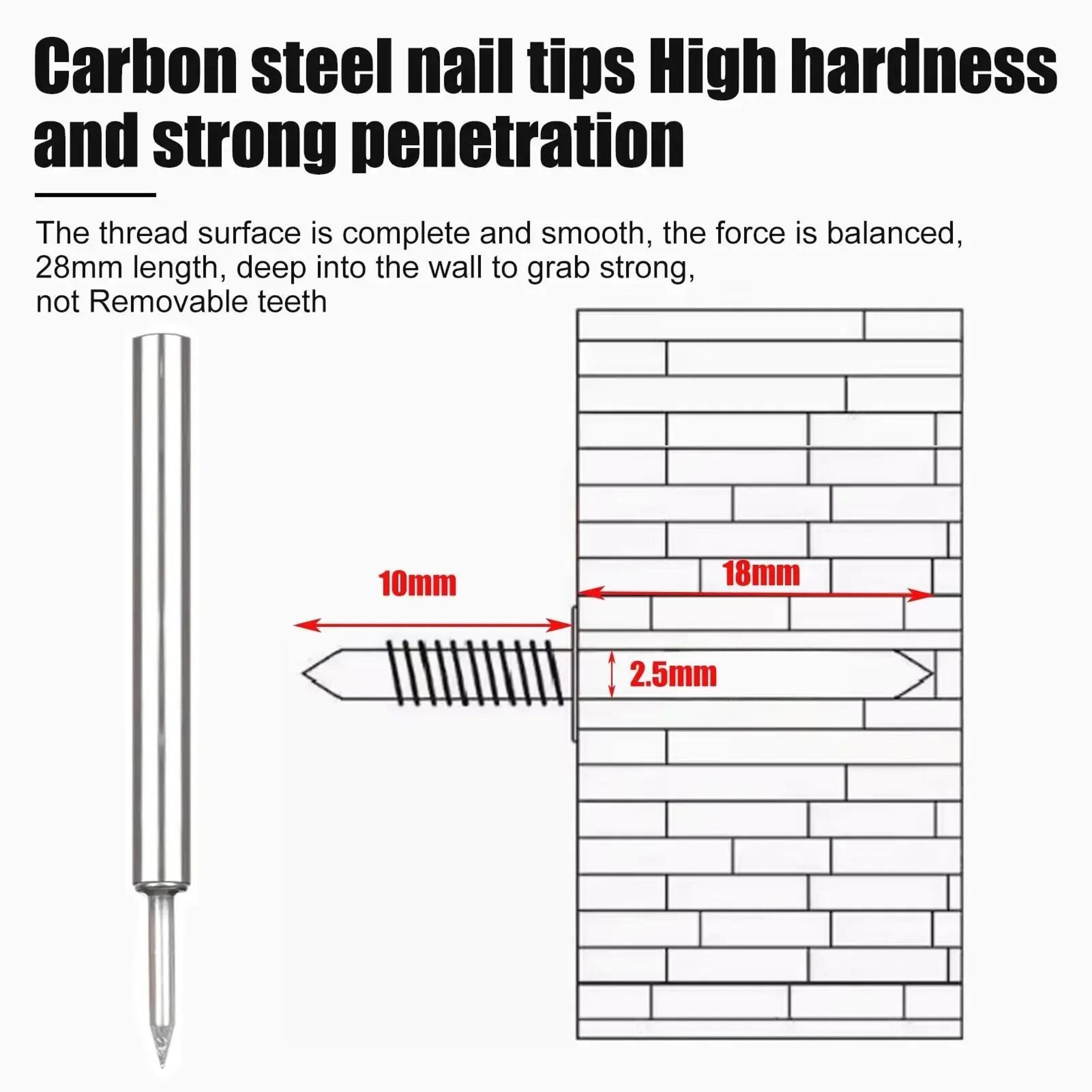 Carbon Steel Non Marking Nails For Seamless Baseboard Installation Set 5