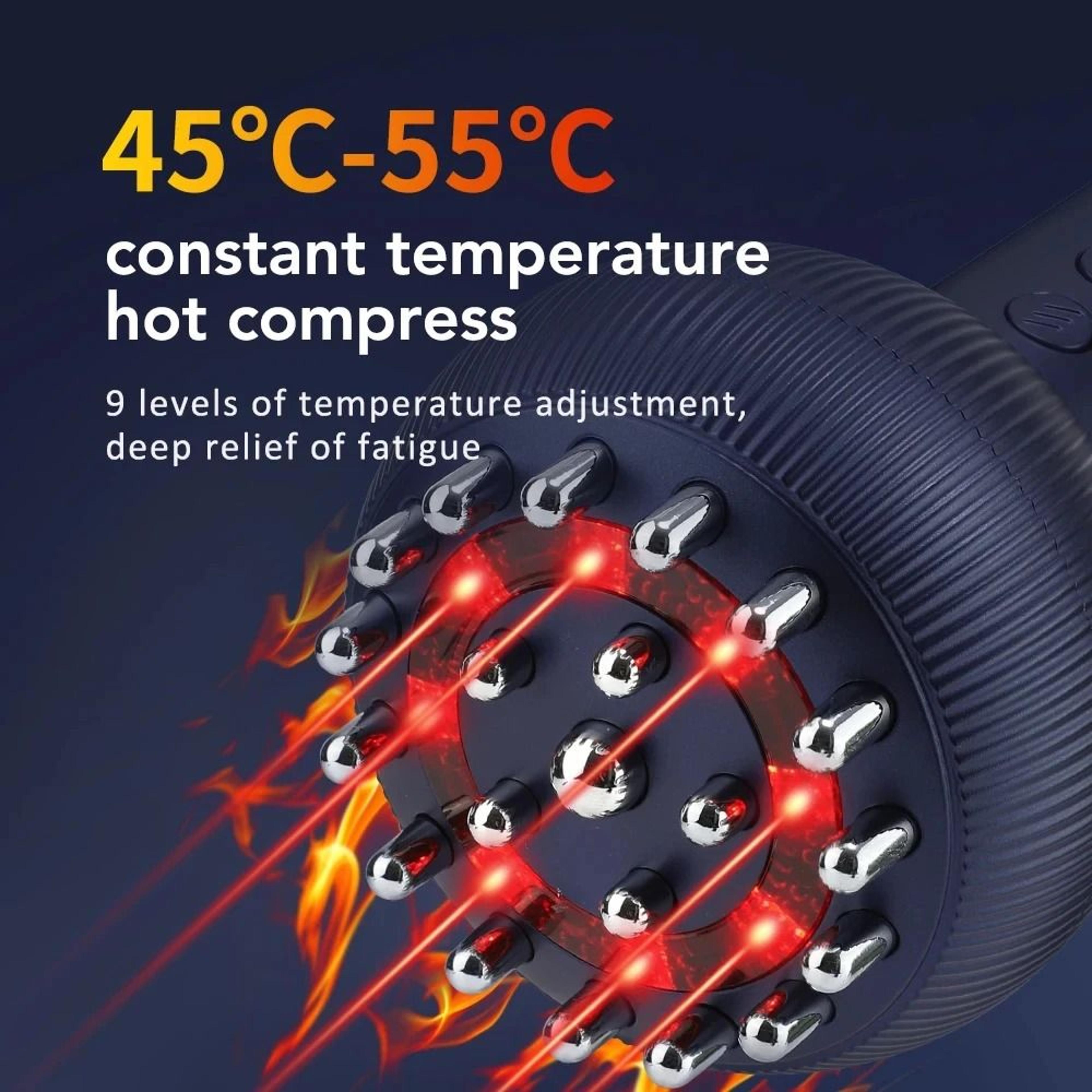 Electric Meridian Scalp And Body Massager With EMS Microcurrent Heat And Vibration Therapy 3