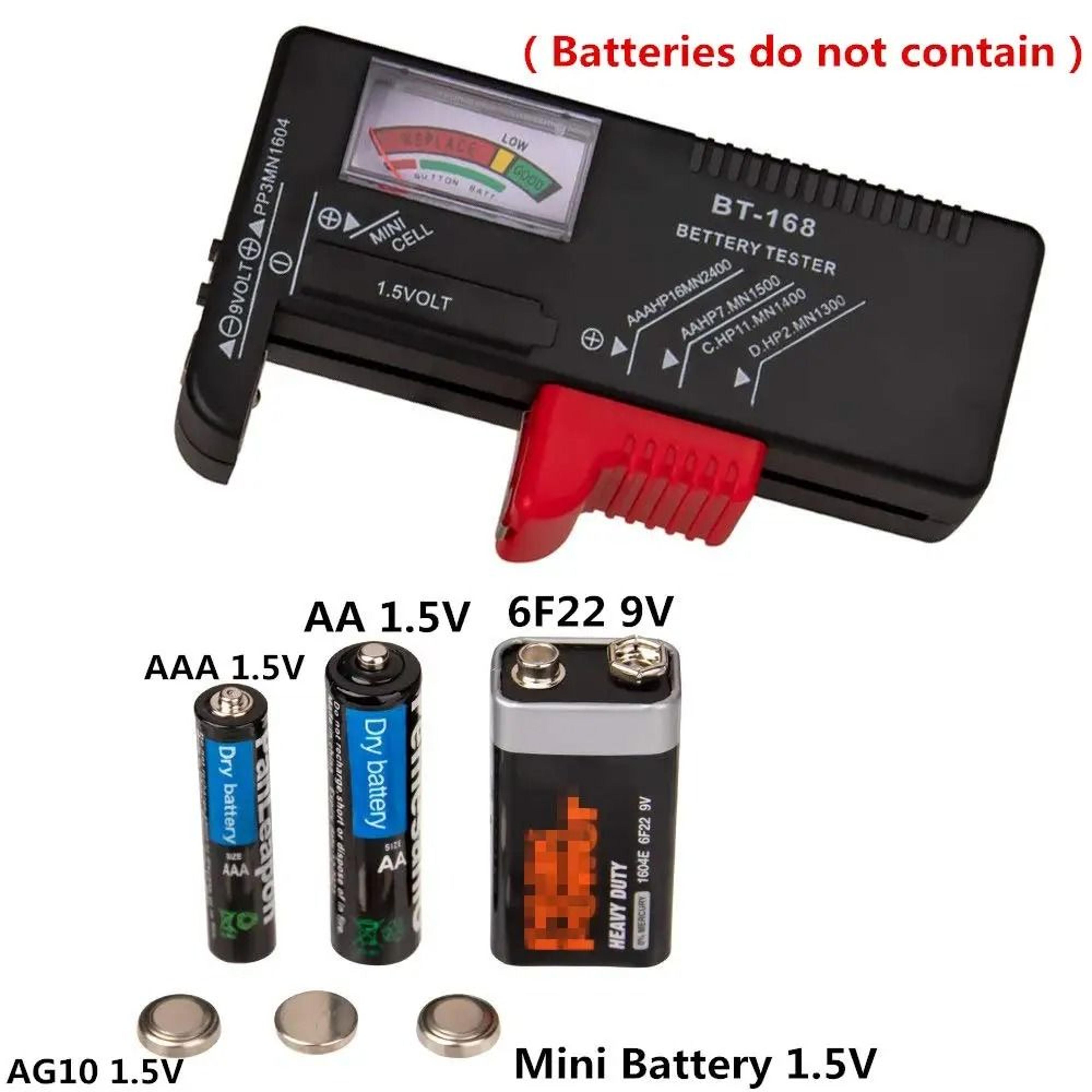 Universal Battery Voltage Tester For AA AAA C D And 9V Batteries With Color Power Meter 3