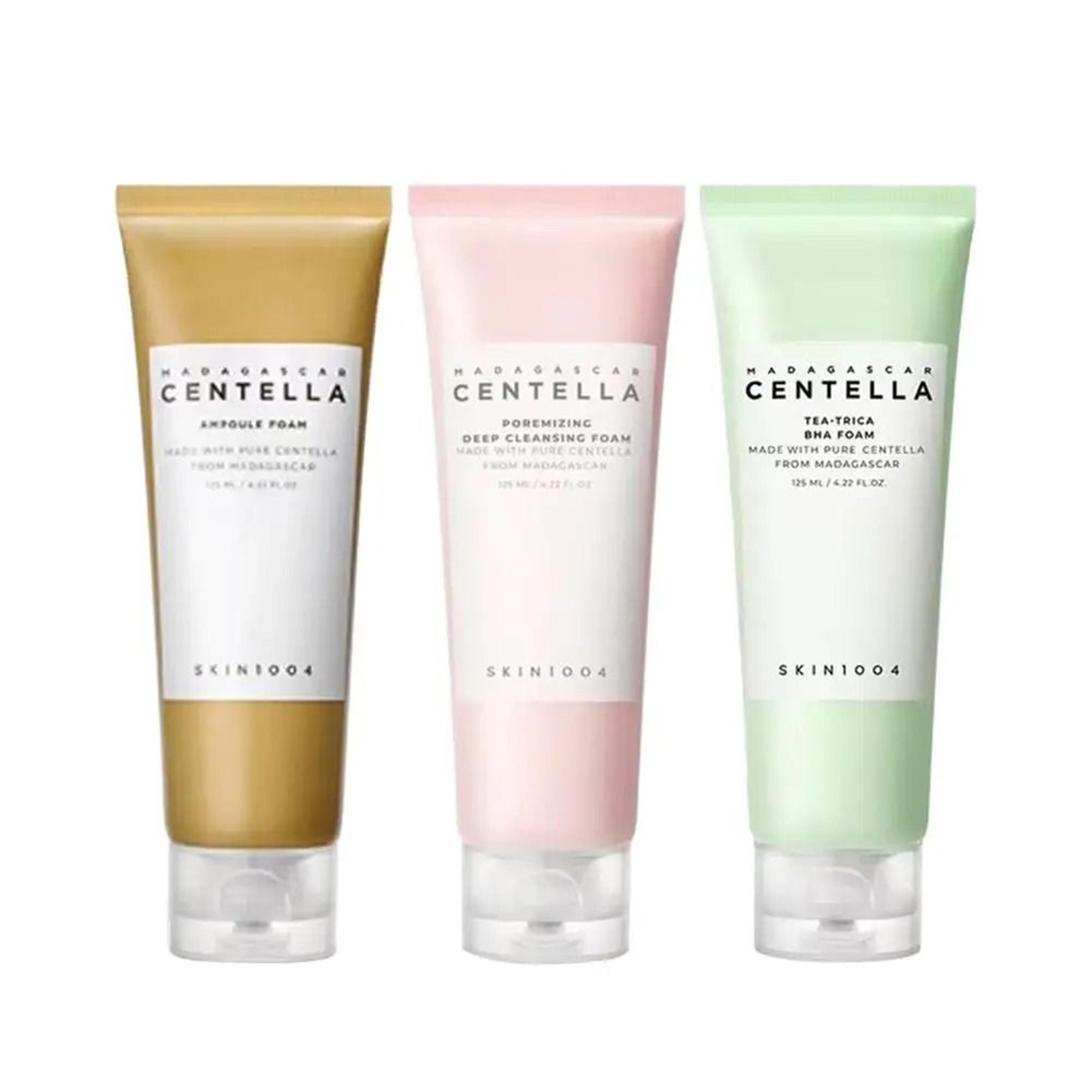 centella asiatica deep cleansing foam facial cleanser for oil control and soothing care