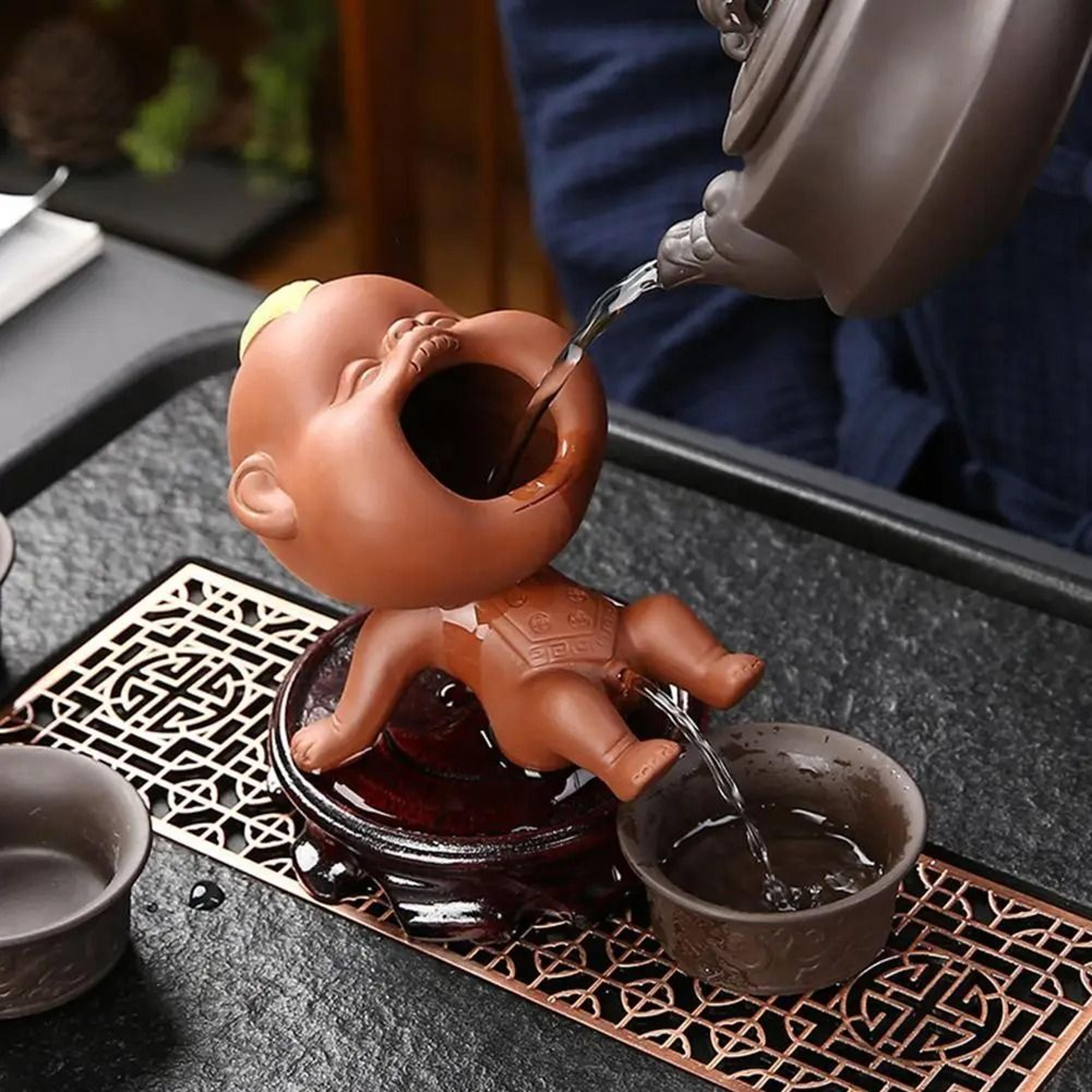 purple clay tea pet figurine decorative tea table ornament