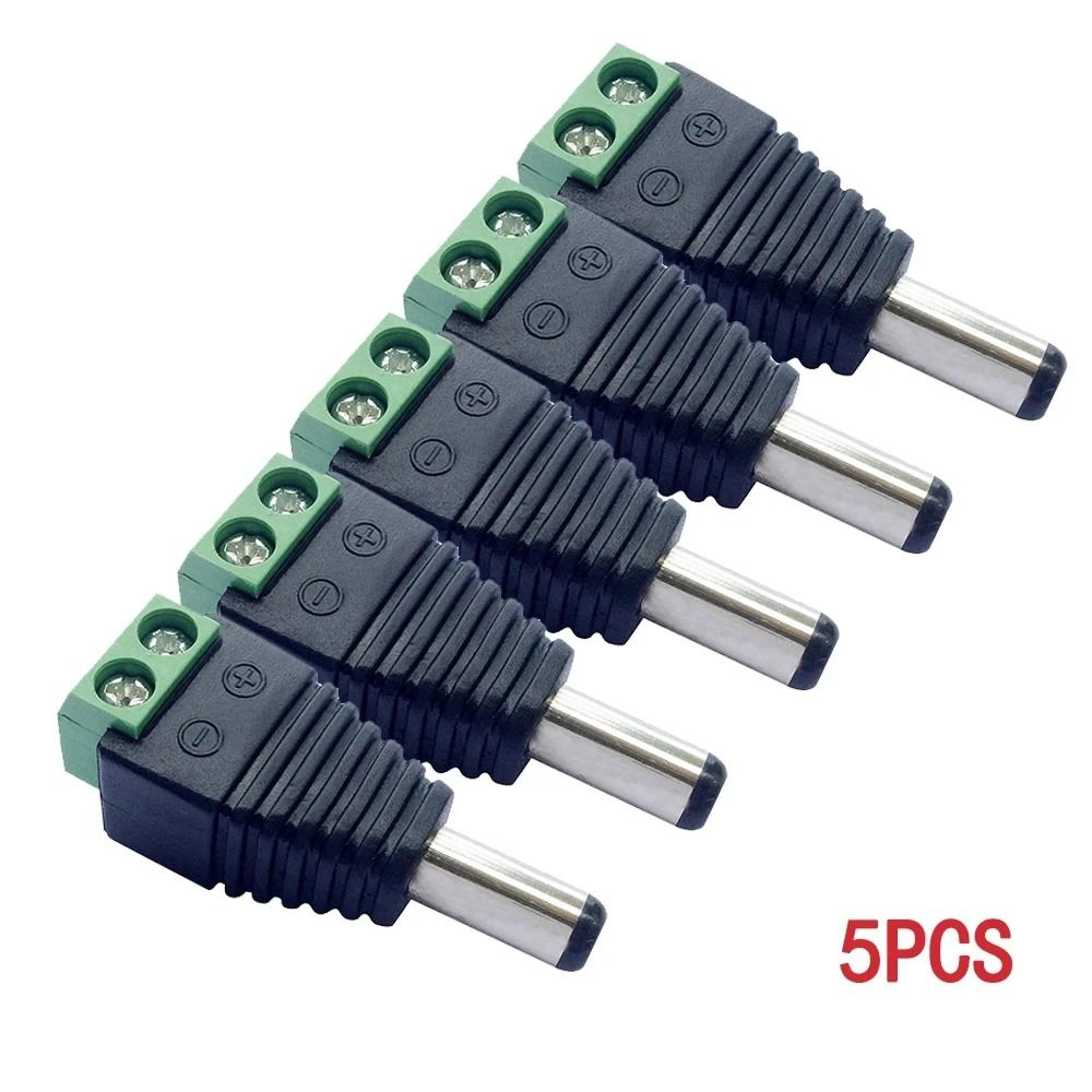DC 12V Male And Female Power Plug Connector Set 55mm X 21mm 6
