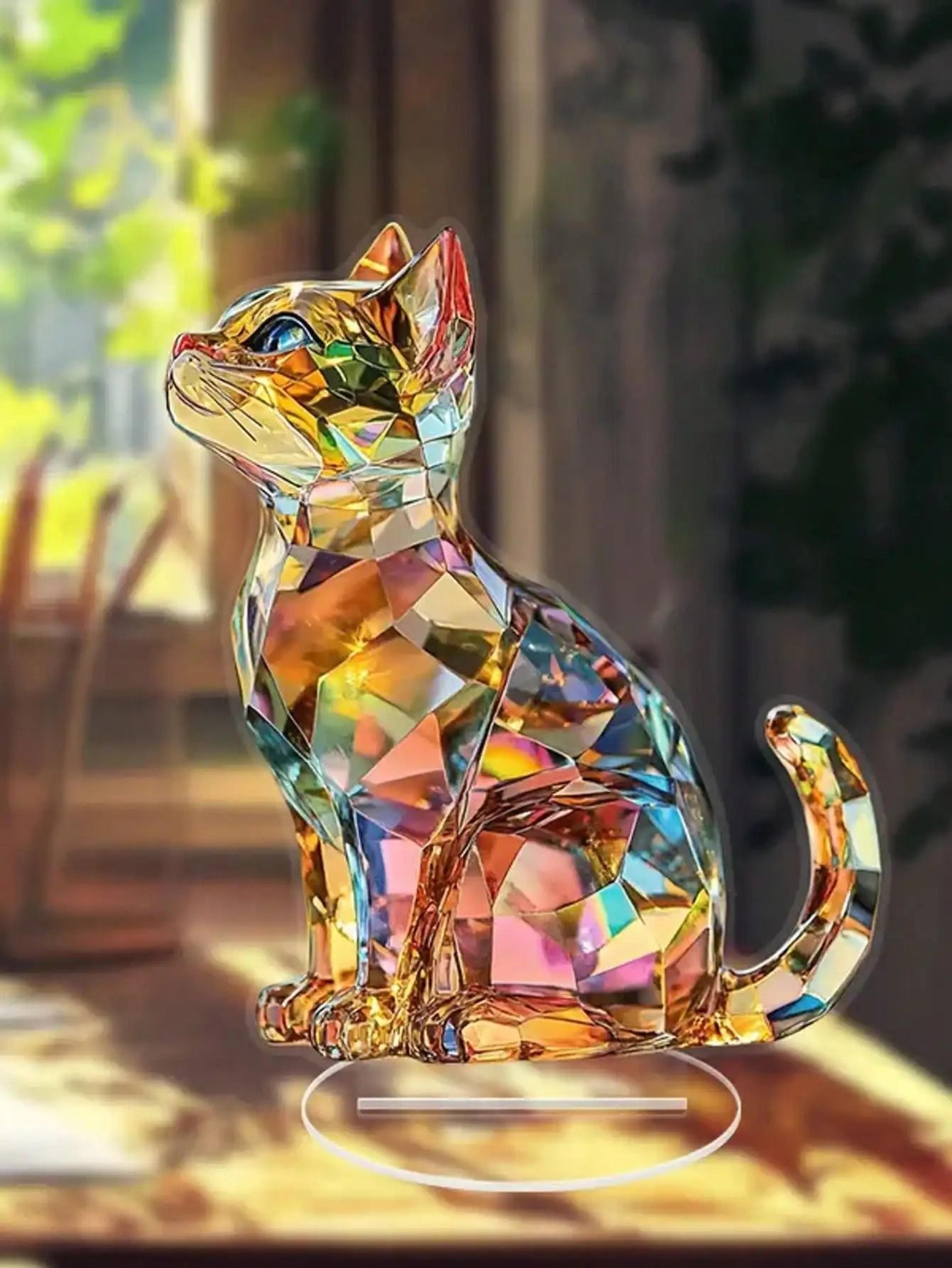 Elegant Exotic Cat Tabletop Decoration Animal Themed Home And Office Sculpture 7