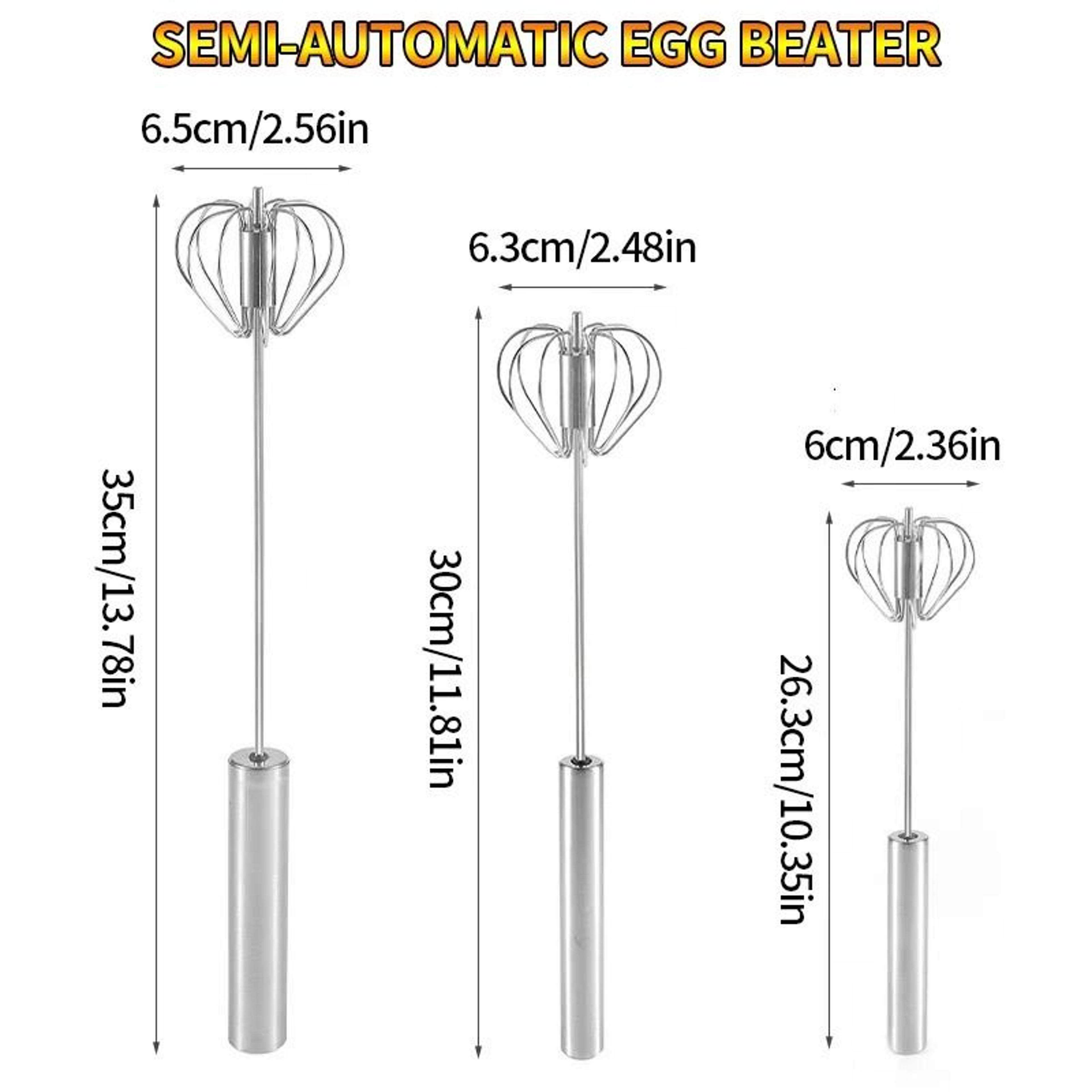 SemiAutomatic Rotating Egg Beater  Manual Hand Cream  Egg Mixer Baking Tool 3
