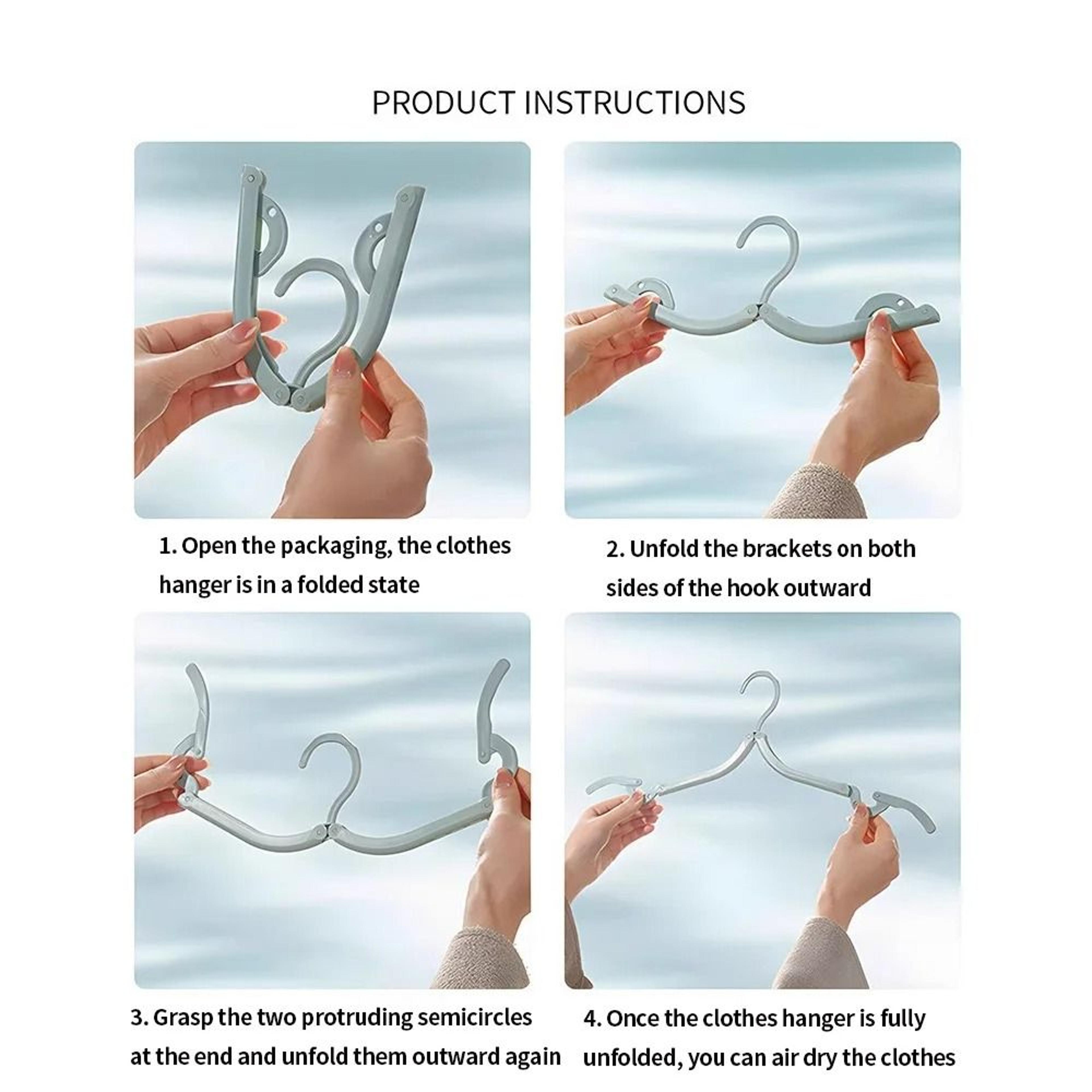 ABS Travel Folding Clothes Hanger  UltraLight Portable  AntiSlip Design 1