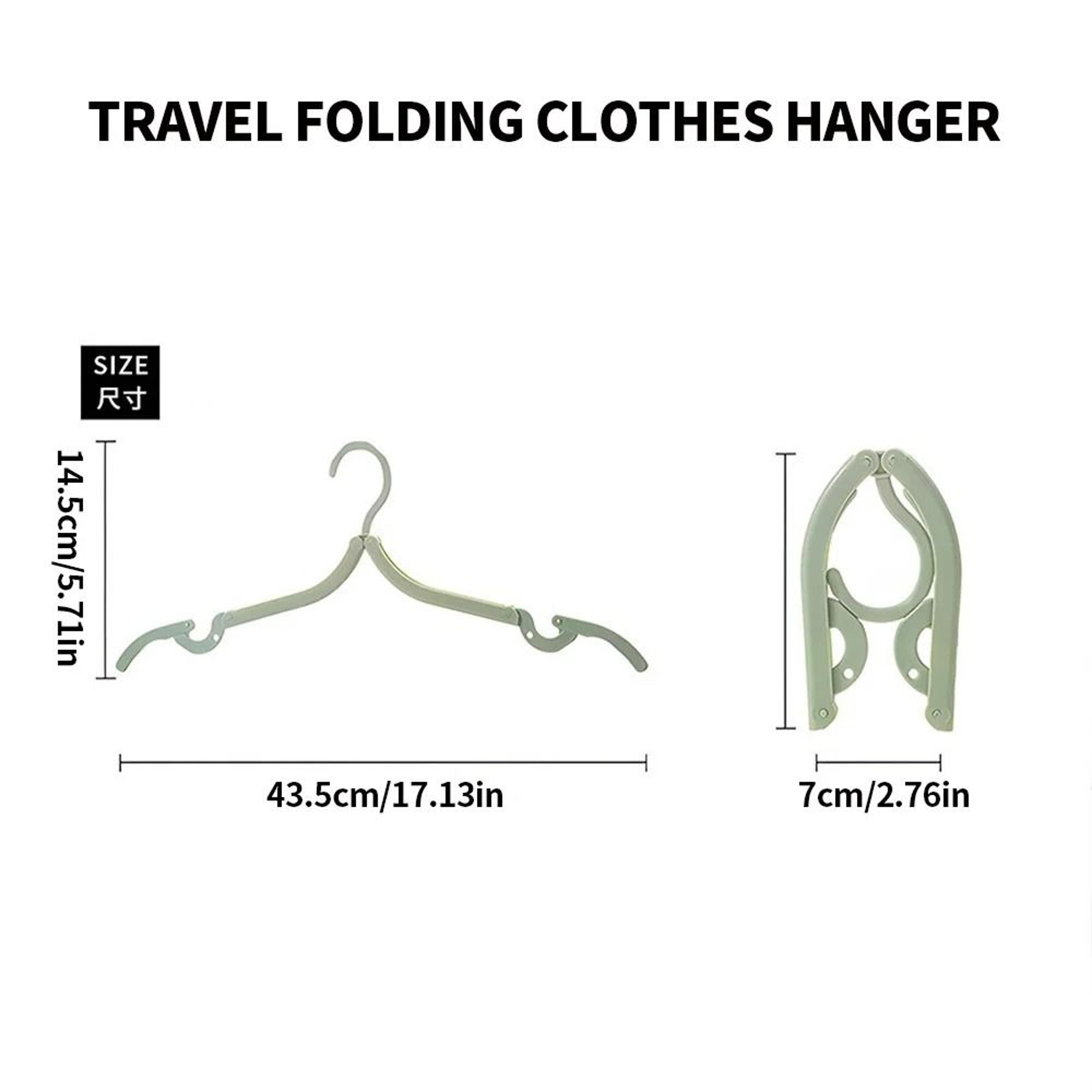 ABS Travel Folding Clothes Hanger  UltraLight Portable  AntiSlip Design 2