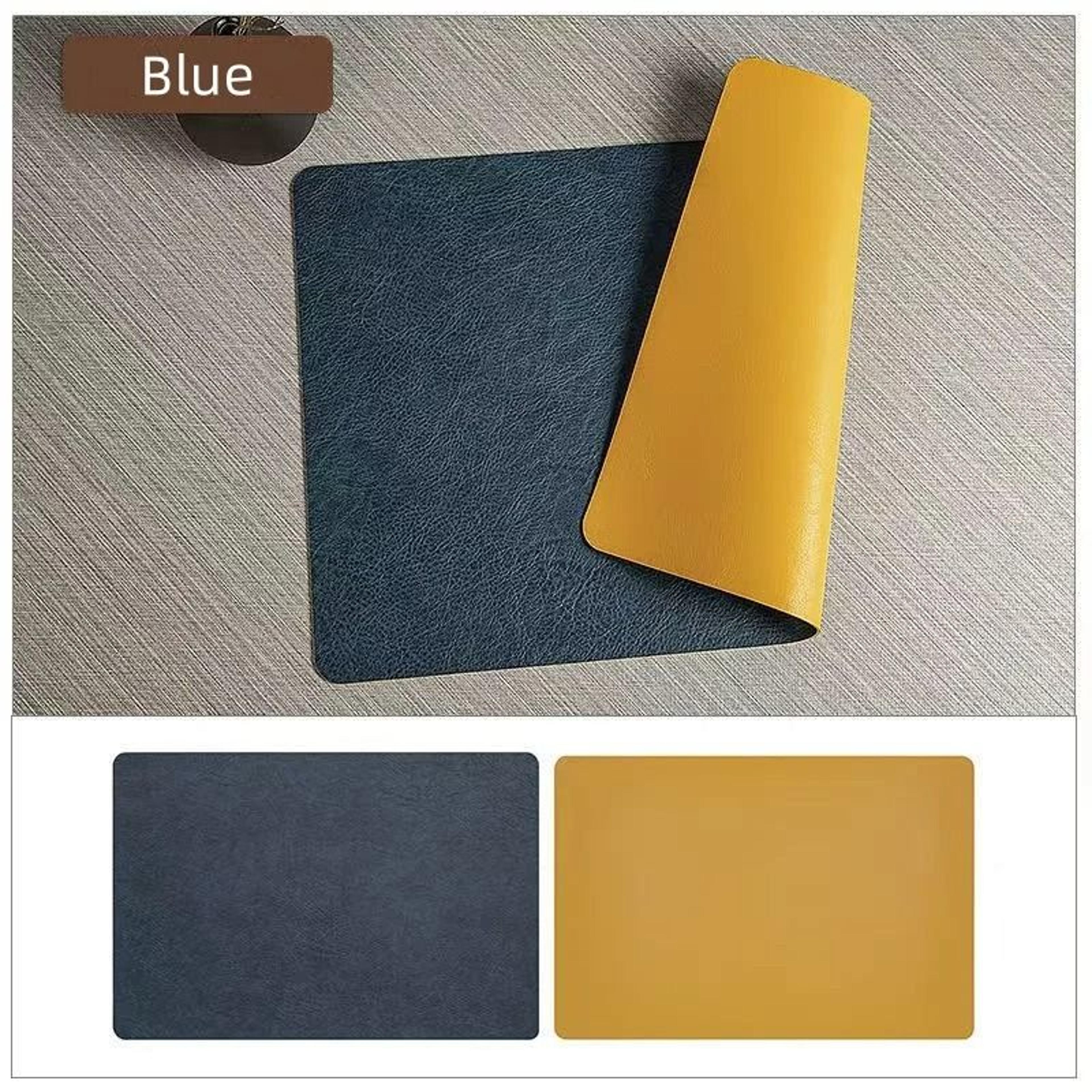 Square Faux Leather Kitchen Dining Placemats  HeatResistant Insulation Table Mats 9