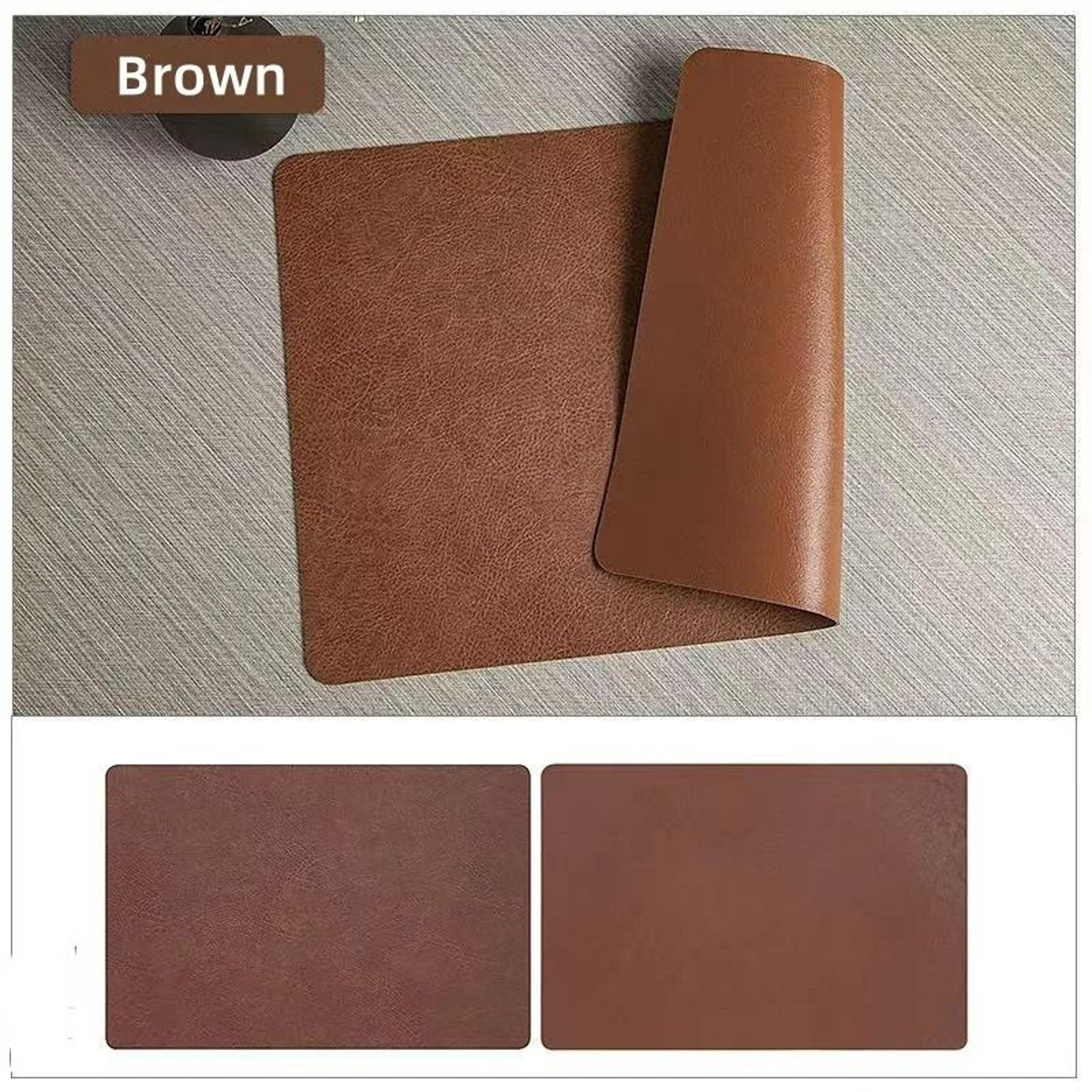 Square Faux Leather Kitchen Dining Placemats  HeatResistant Insulation Table Mats 10