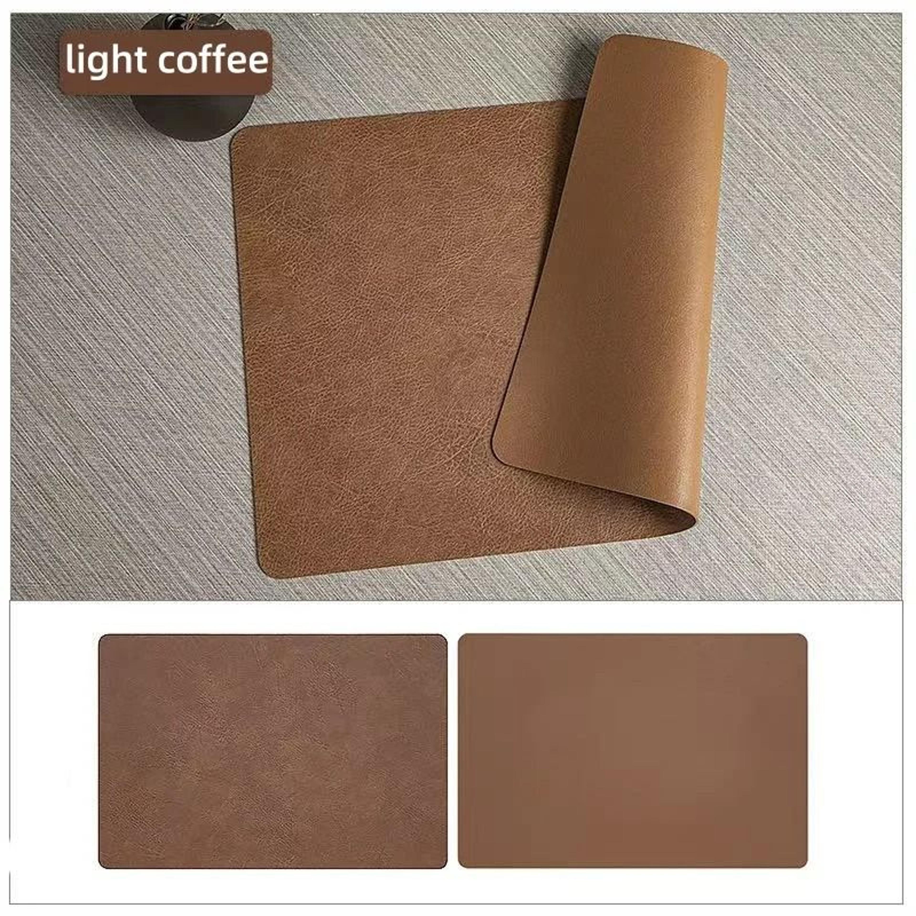 Square Faux Leather Kitchen Dining Placemats  HeatResistant Insulation Table Mats 12