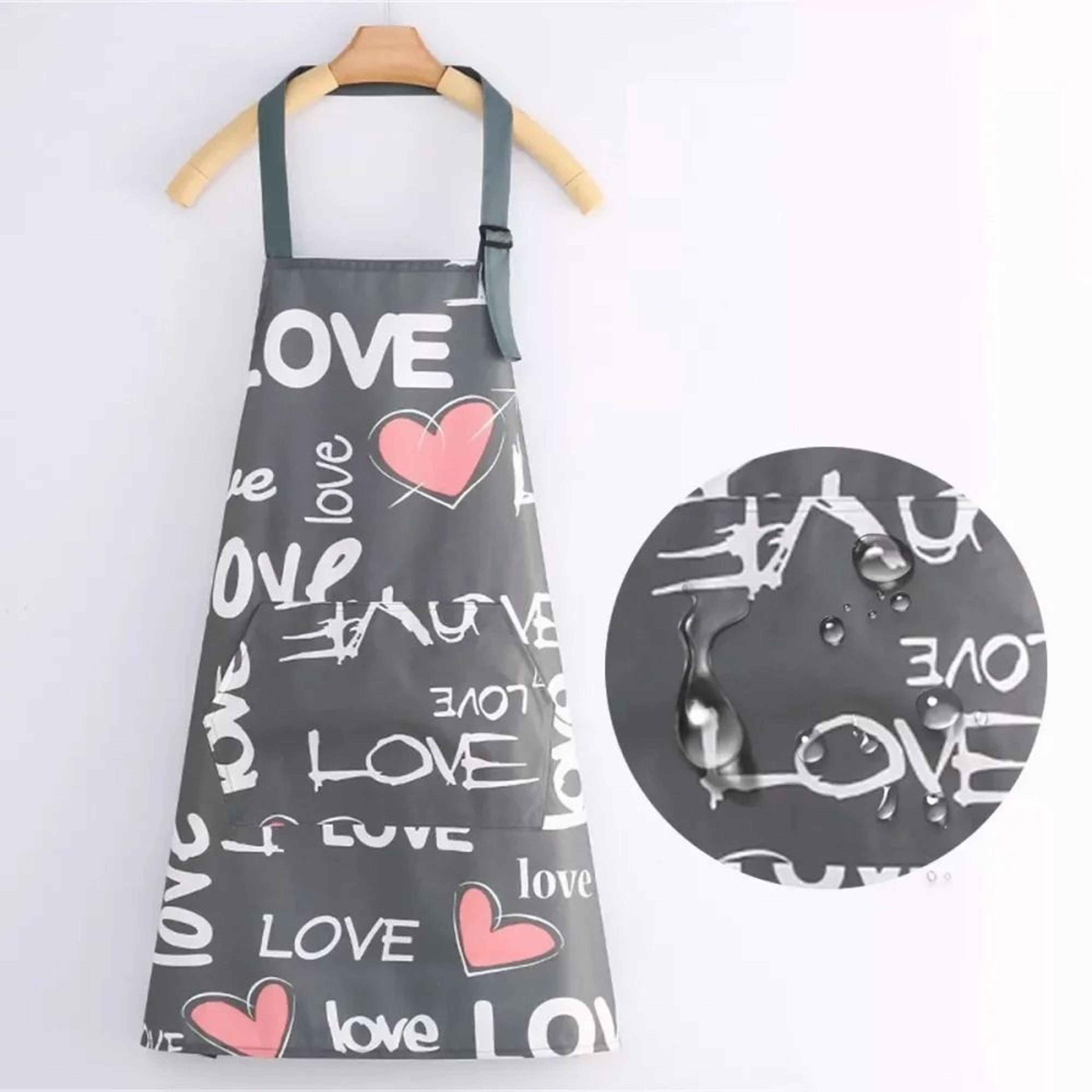 Premium Floral Waterproof Apron  Adjustable Cooking Bib With Pocket For Baking  Gardening 6