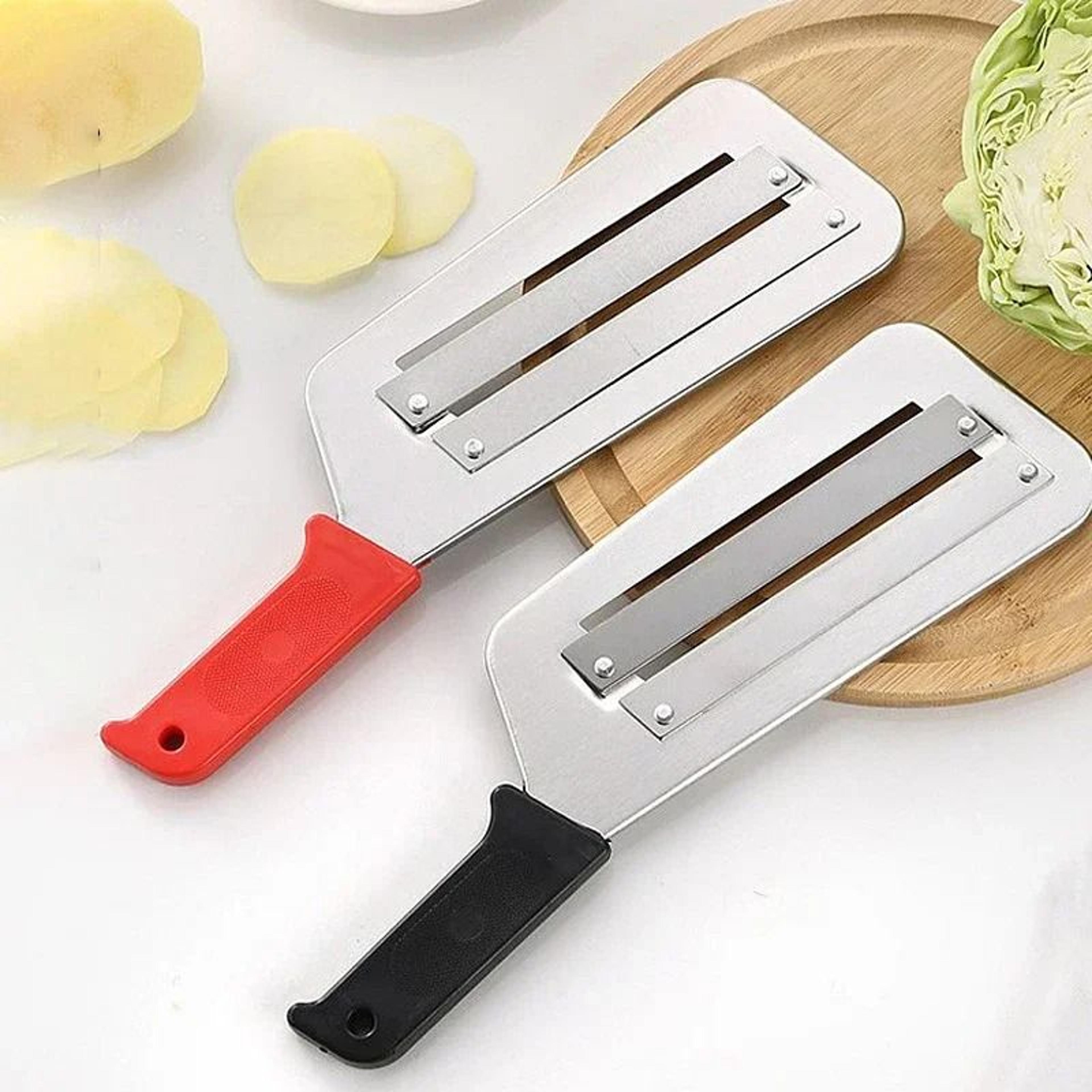 JUSTINLAU Stainless Steel Cabbage Slicer  Multifunction DualBlade Vegetable Knife 2
