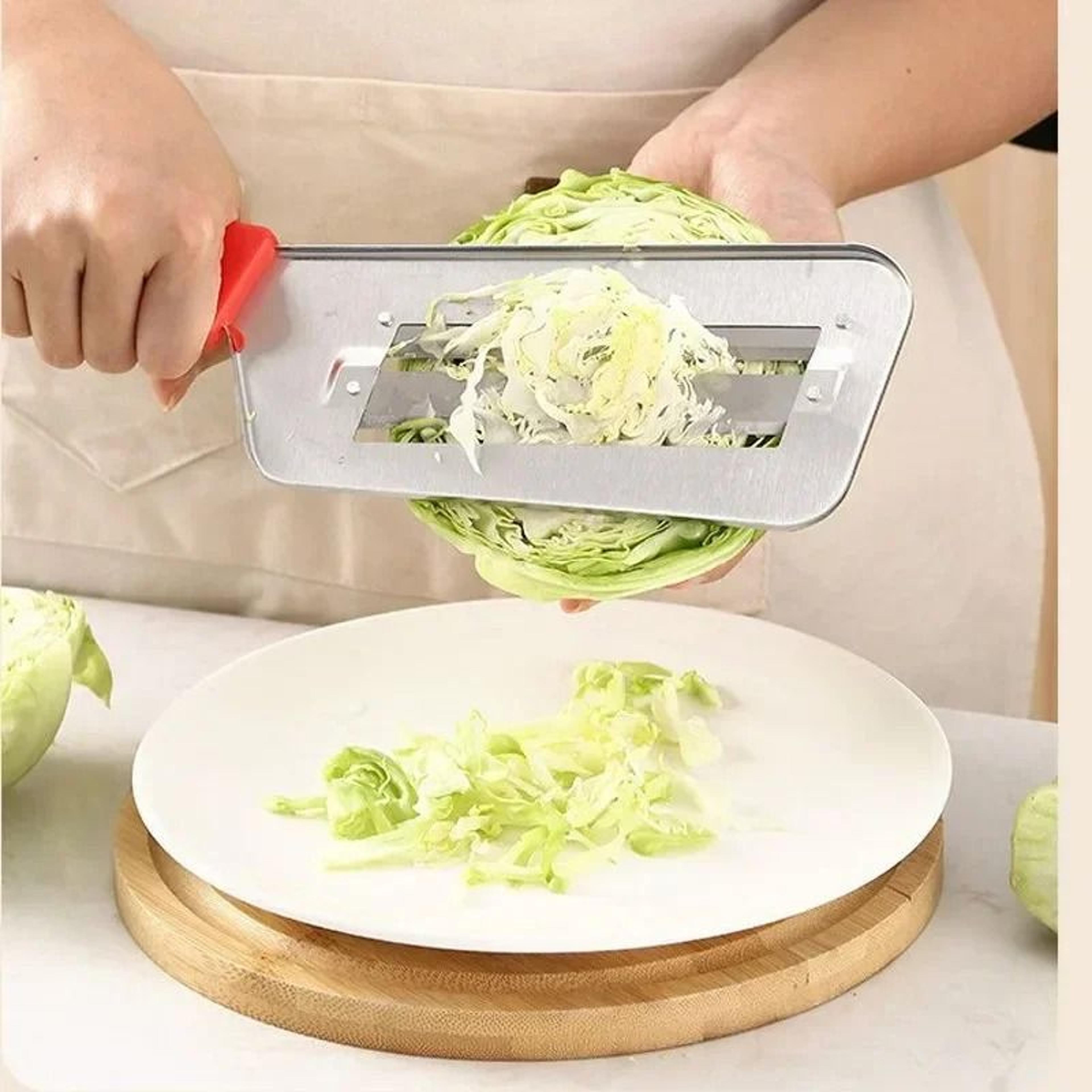 JUSTINLAU Stainless Steel Cabbage Slicer  Multifunction DualBlade Vegetable Knife 3