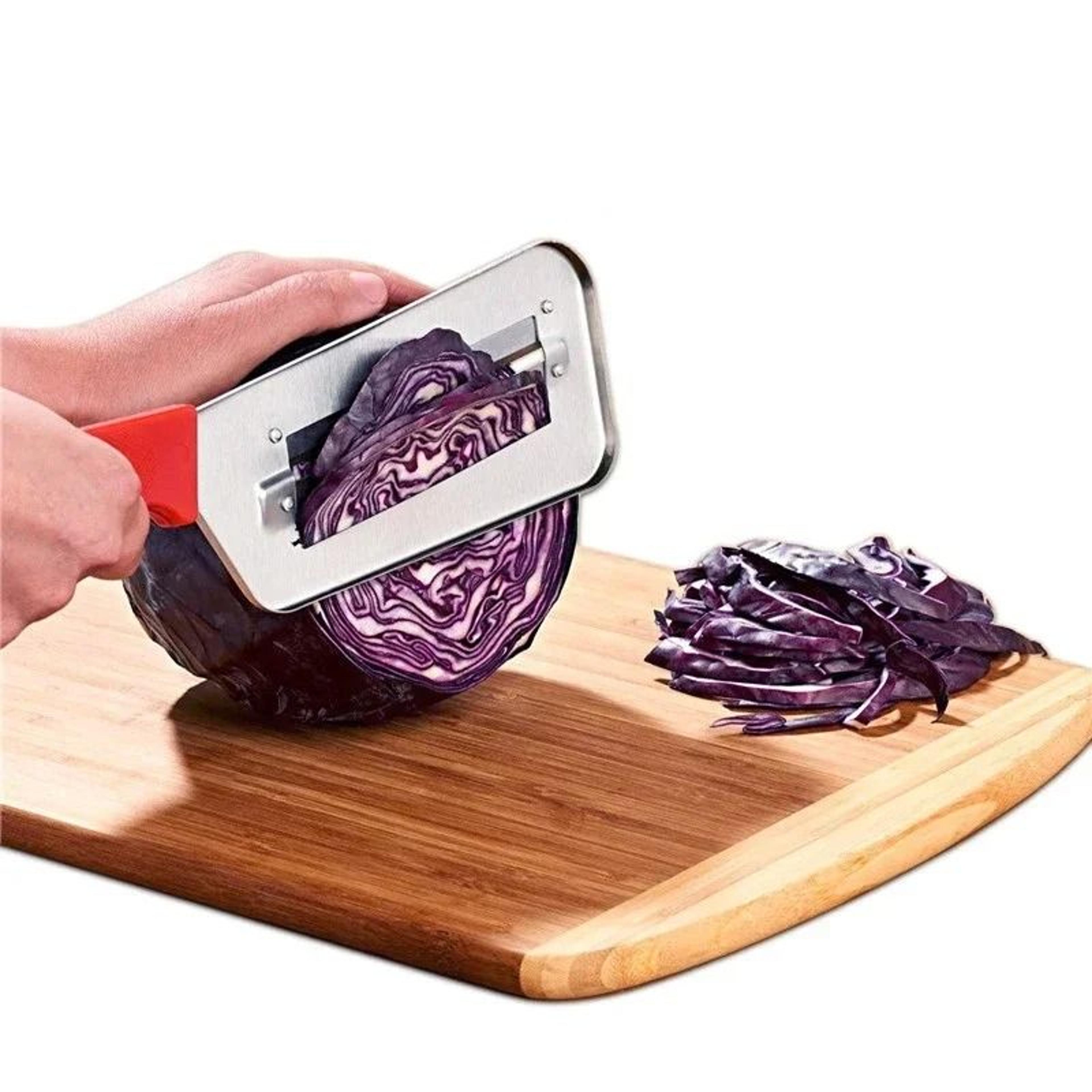 JUSTINLAU Stainless Steel Cabbage Slicer  Multifunction DualBlade Vegetable Knife 4