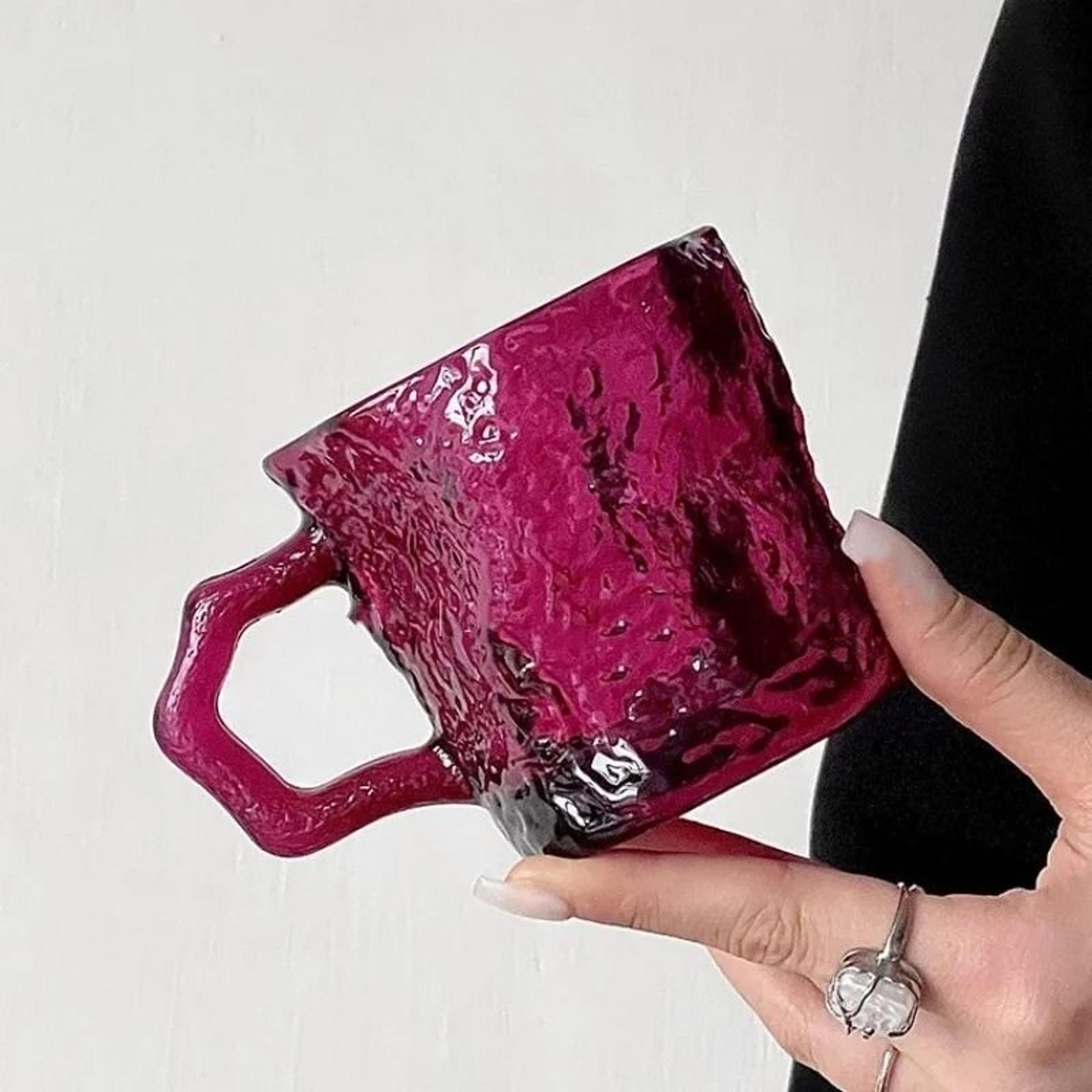 Rose Glacier Glass Mug  200ML HighAppearance Household Drinkware 2