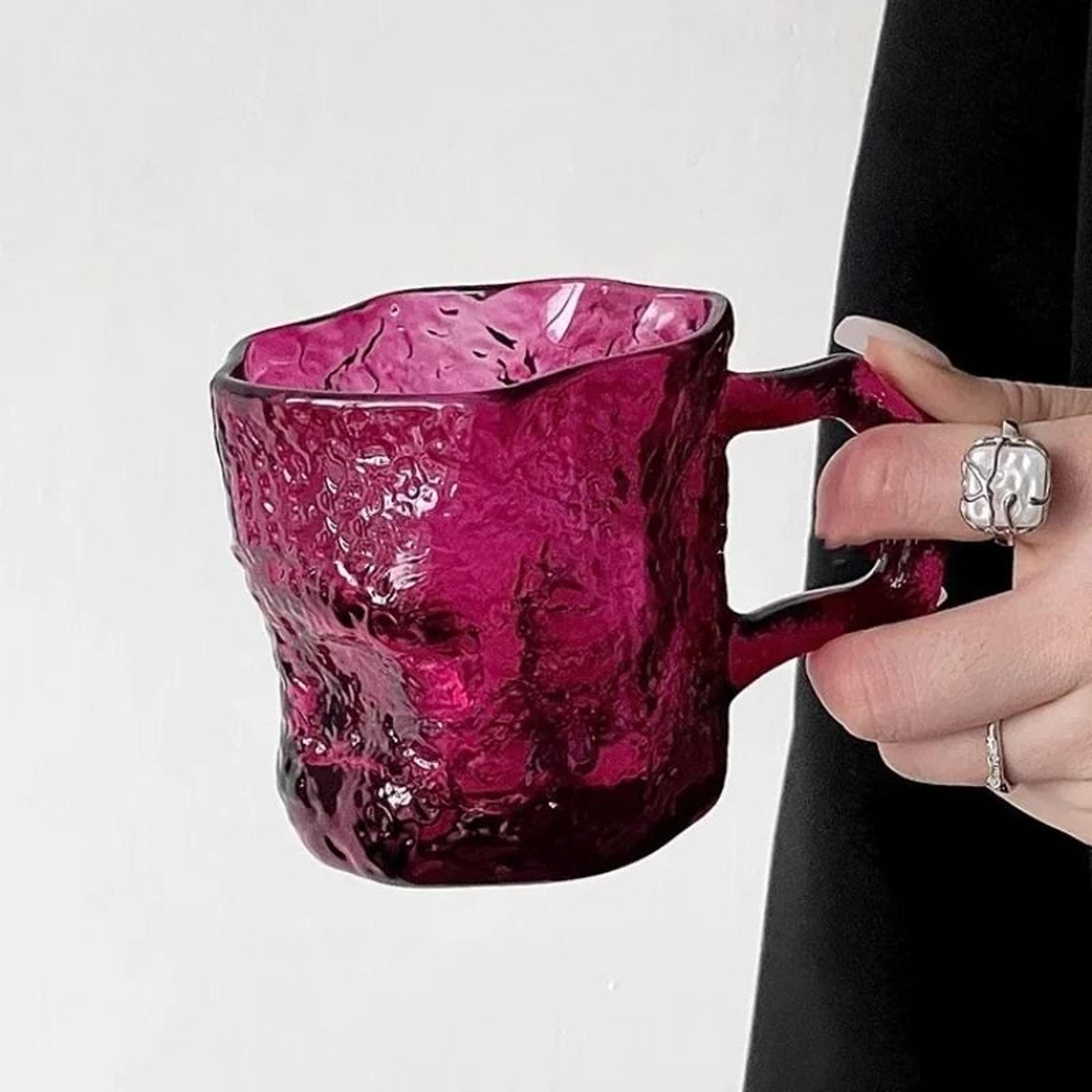 Rose Glacier Glass Mug  200ML HighAppearance Household Drinkware 4