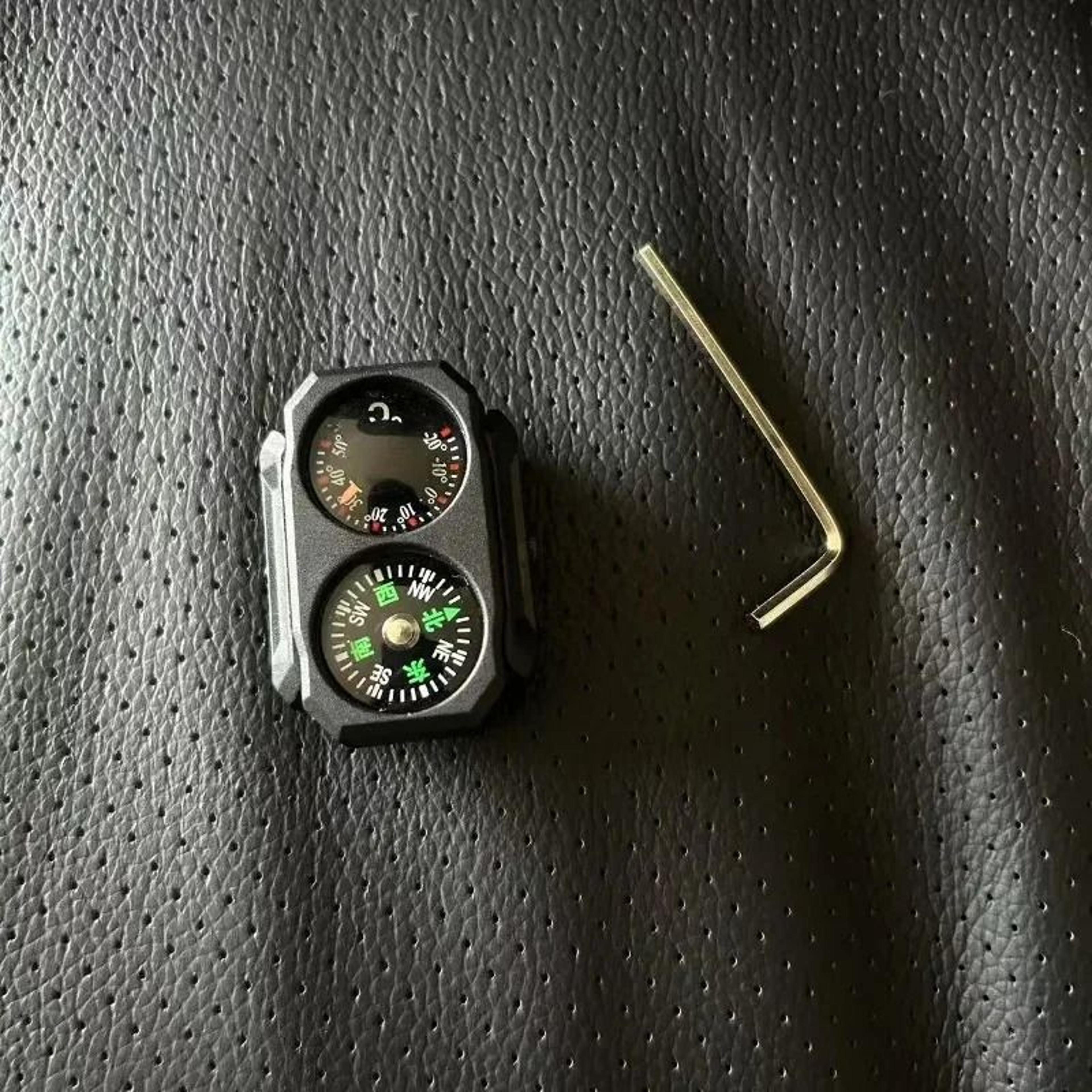 Outdoor Tactical Mini Universal Compass  Thermometer  20mm Precision Rail Tool 3
