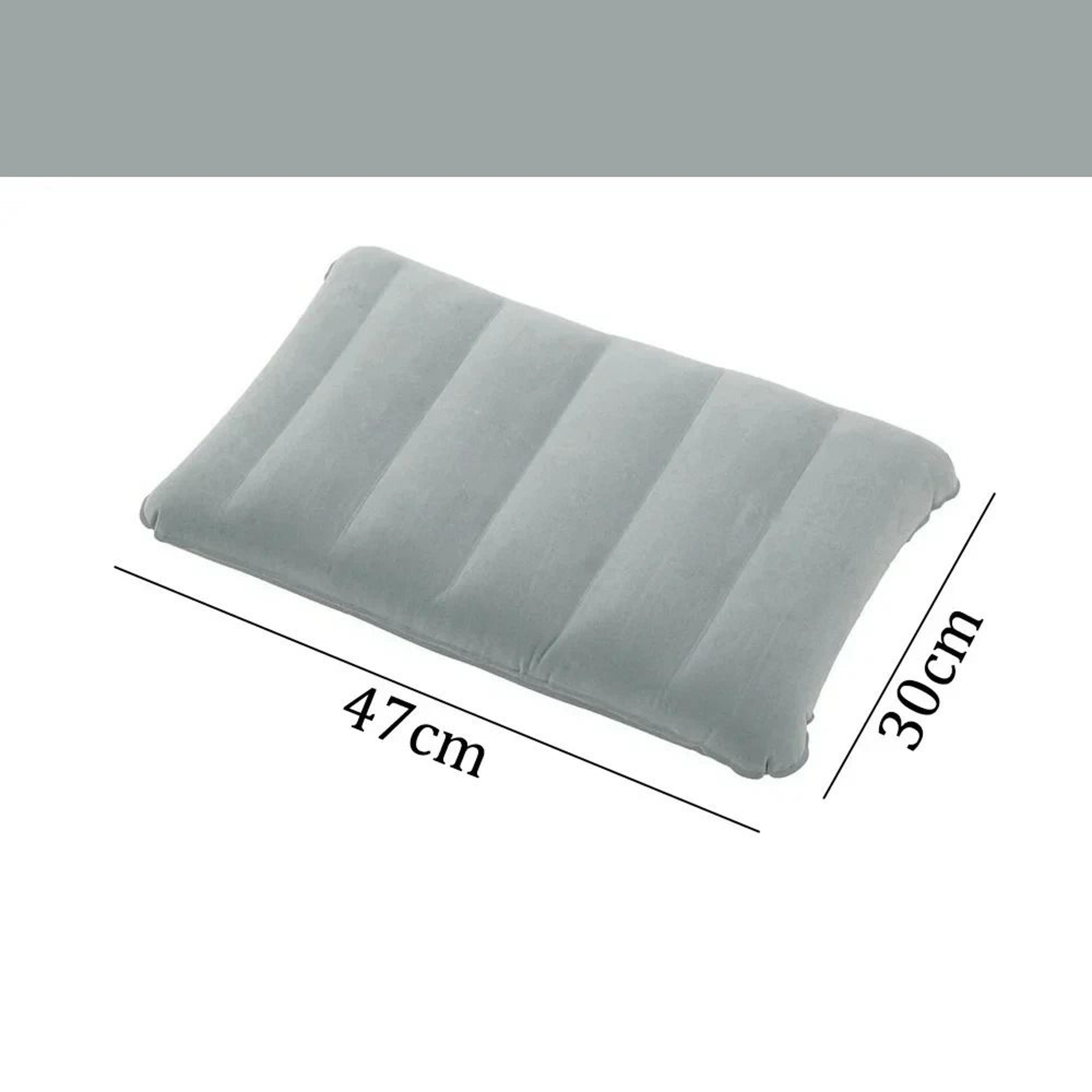 Portable Inflatable Air Cushion Pillow  Large 47x30cm Folding Square Travel Headrest 2