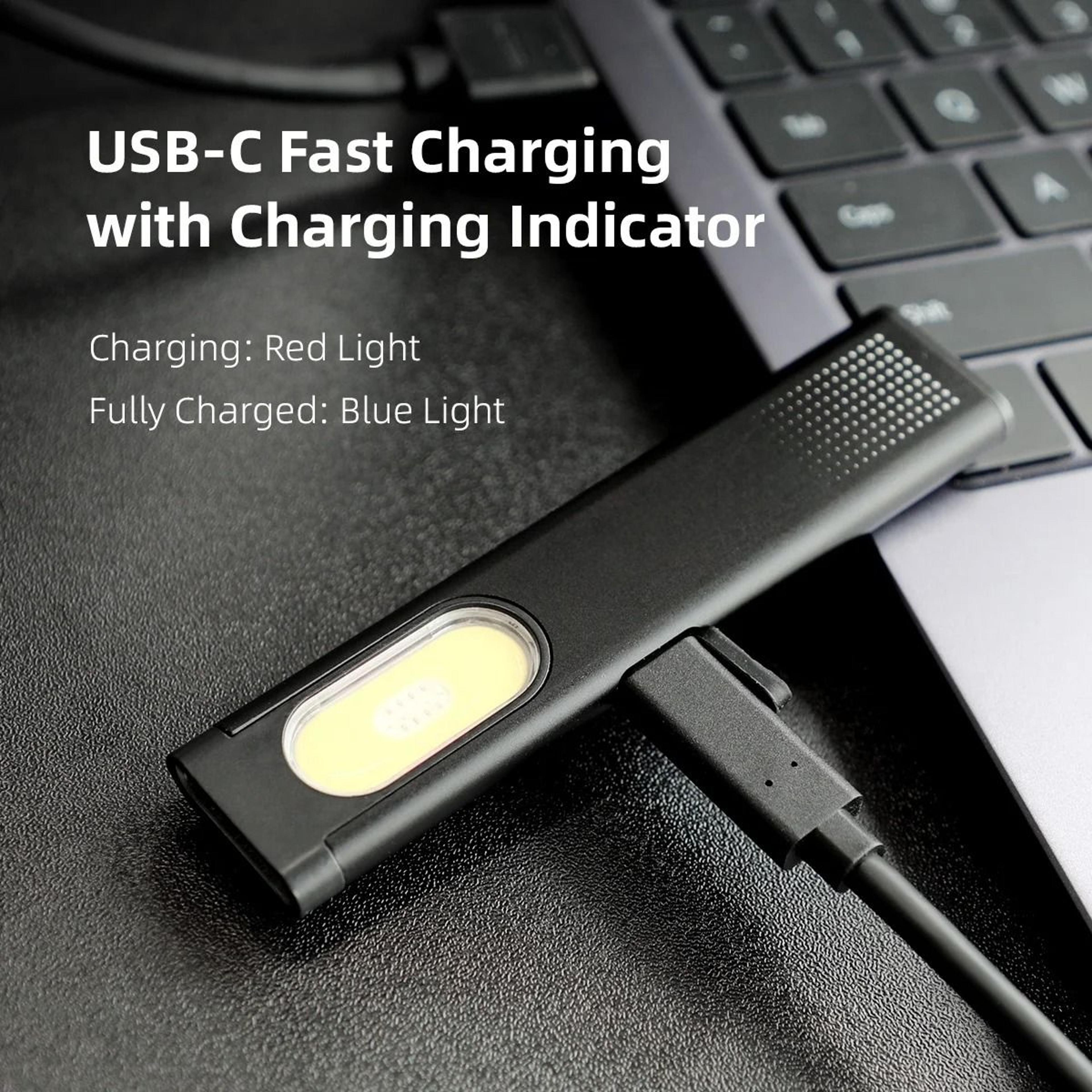 LED Keychain Flashlight USBC Rechargeable  600Lm Magnetic Mini Torch  Waterproof Pocket Lantern 1