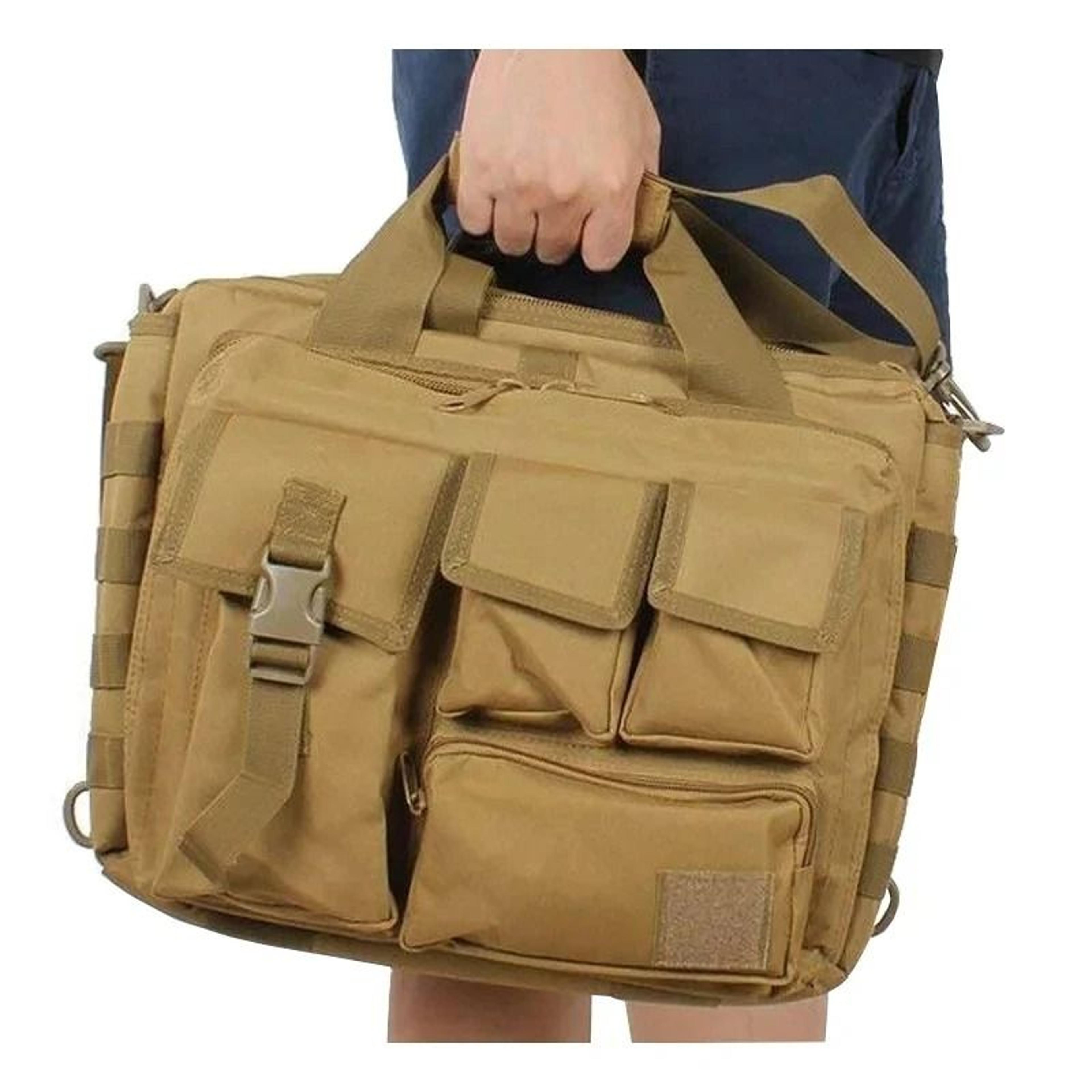 homefish tactical nylon messenger bag – multifunction laptop backpack with molle system for climbing & outdoor travel