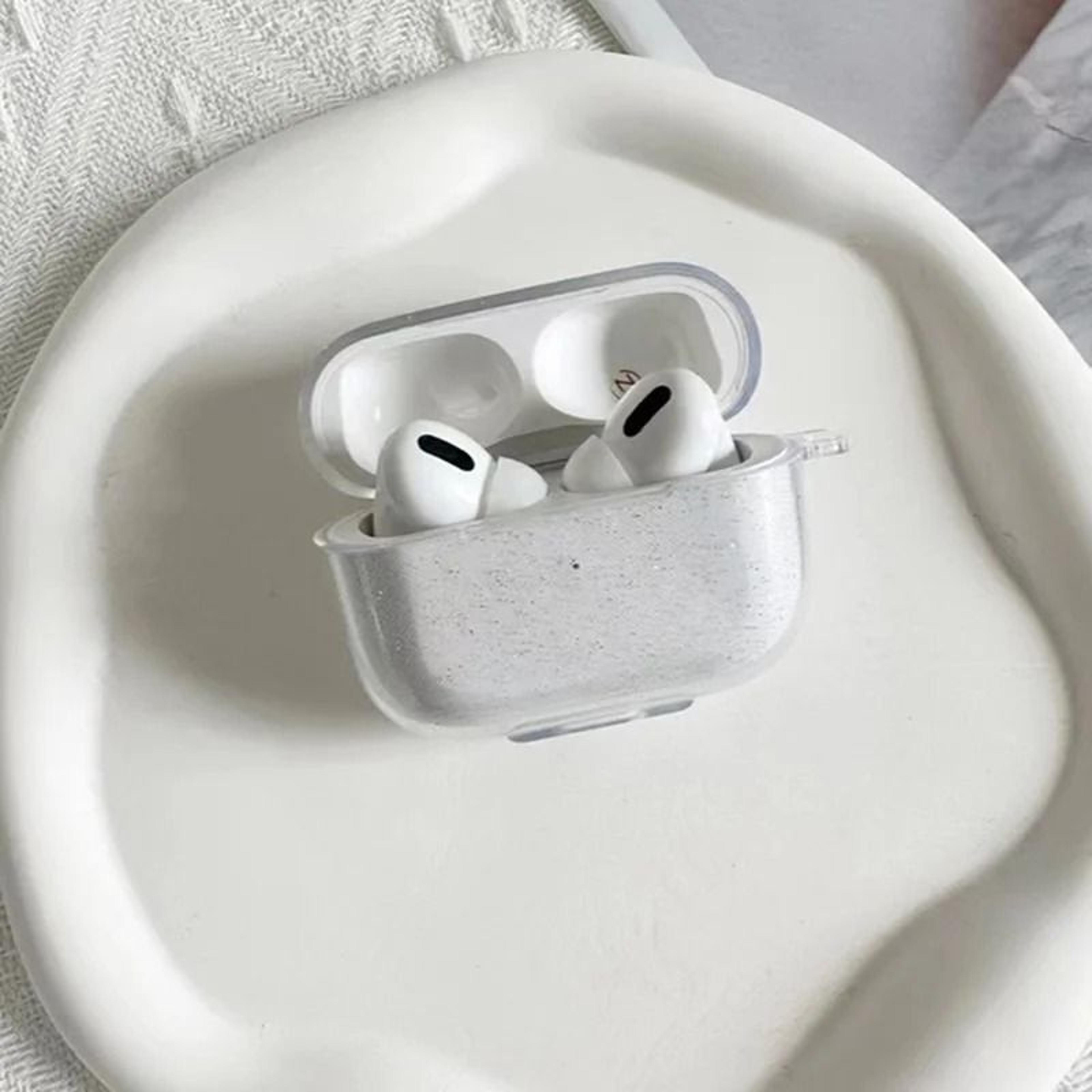 bling glitter clear tpu earphone case with keyring for apple airpods pro 2 1st 2nd 3rd gen accessories