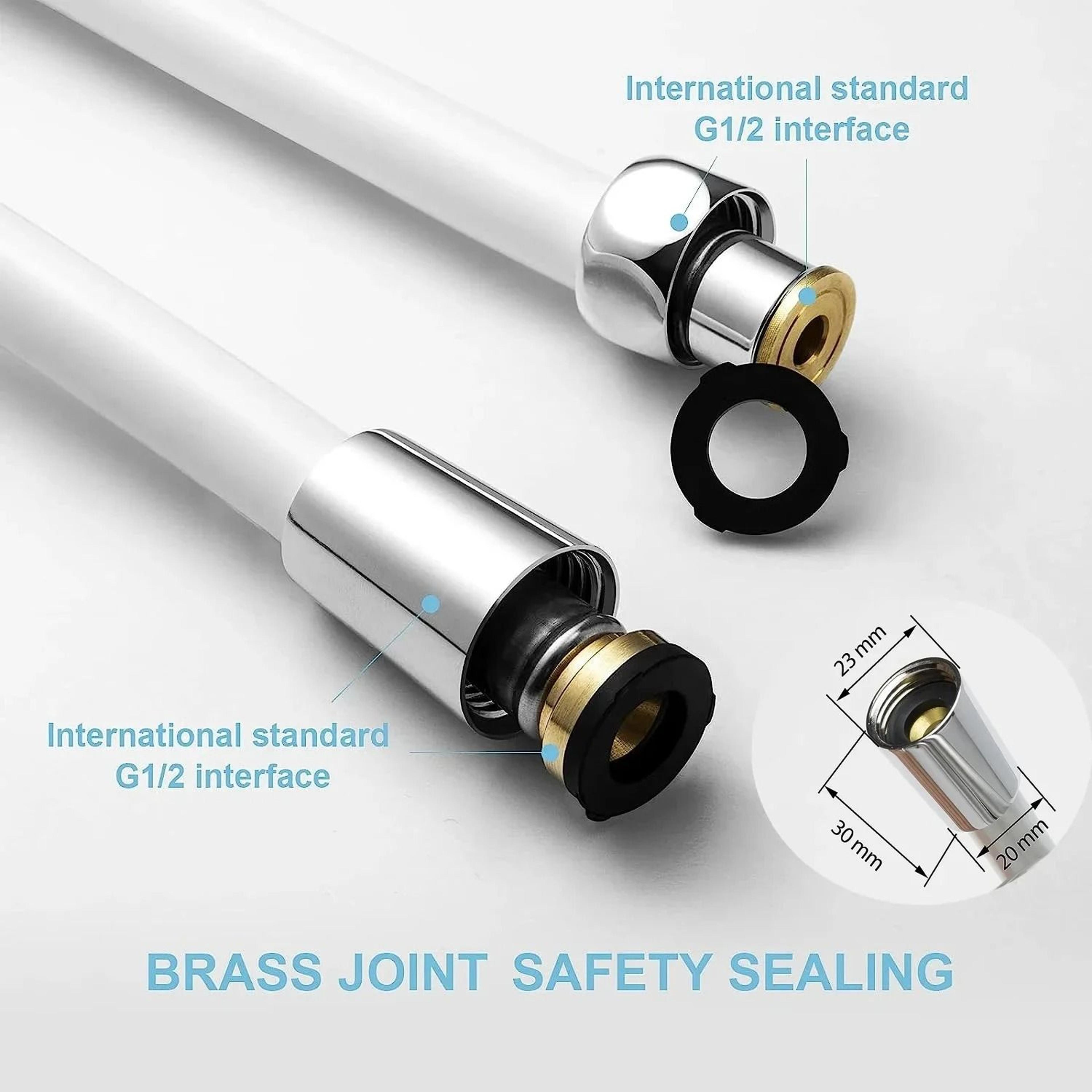 New PVC High Pressure Smooth Shower Hose Flexible AntiWinding Universal G12 Replacement For Handhel 1