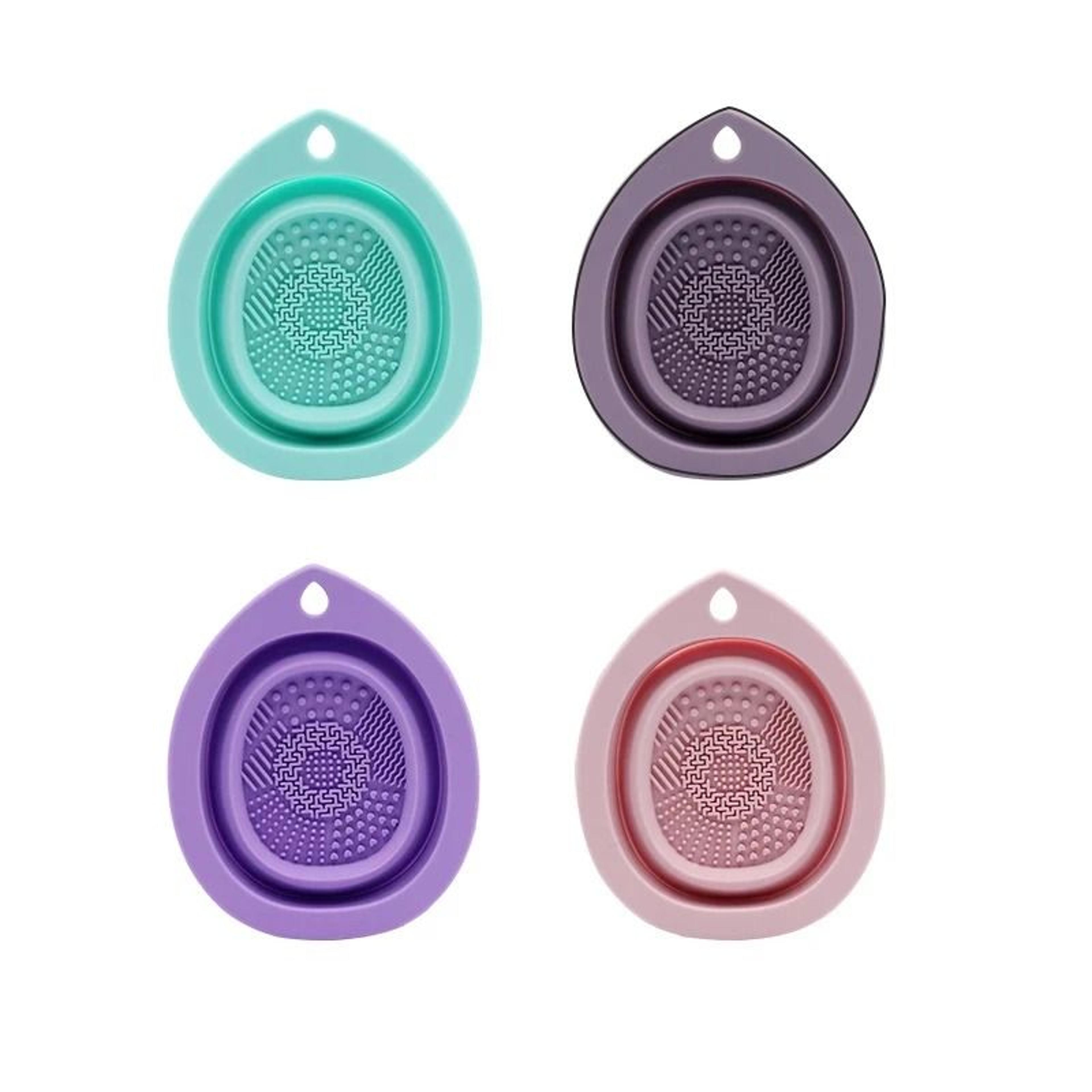 Silicone Makeup Brush Cleaner  Folding Washing Bowl  Portable Beauty Scrubber 4