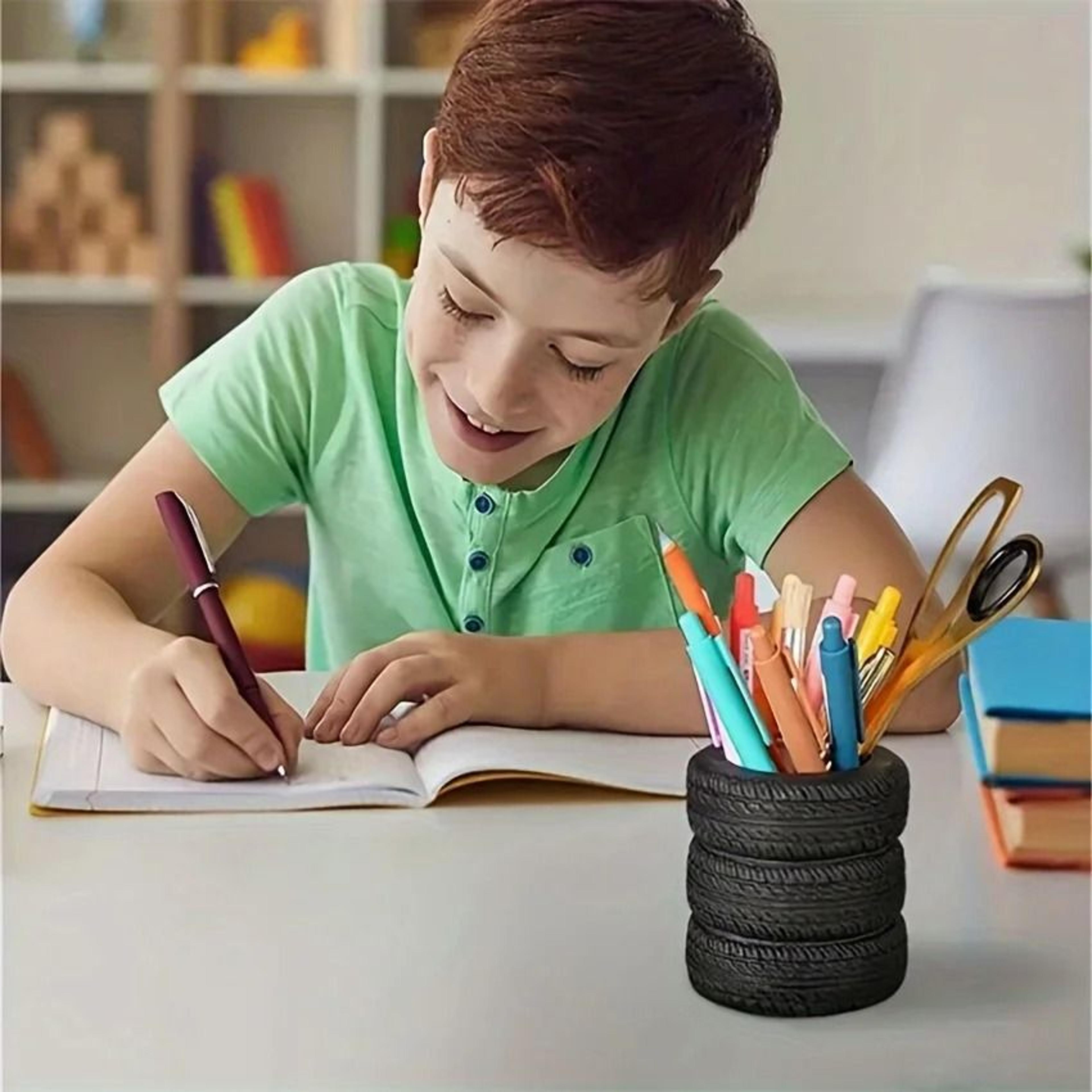 Creative TireShaped Pen Holder  Unique Office Desk Organizer 4