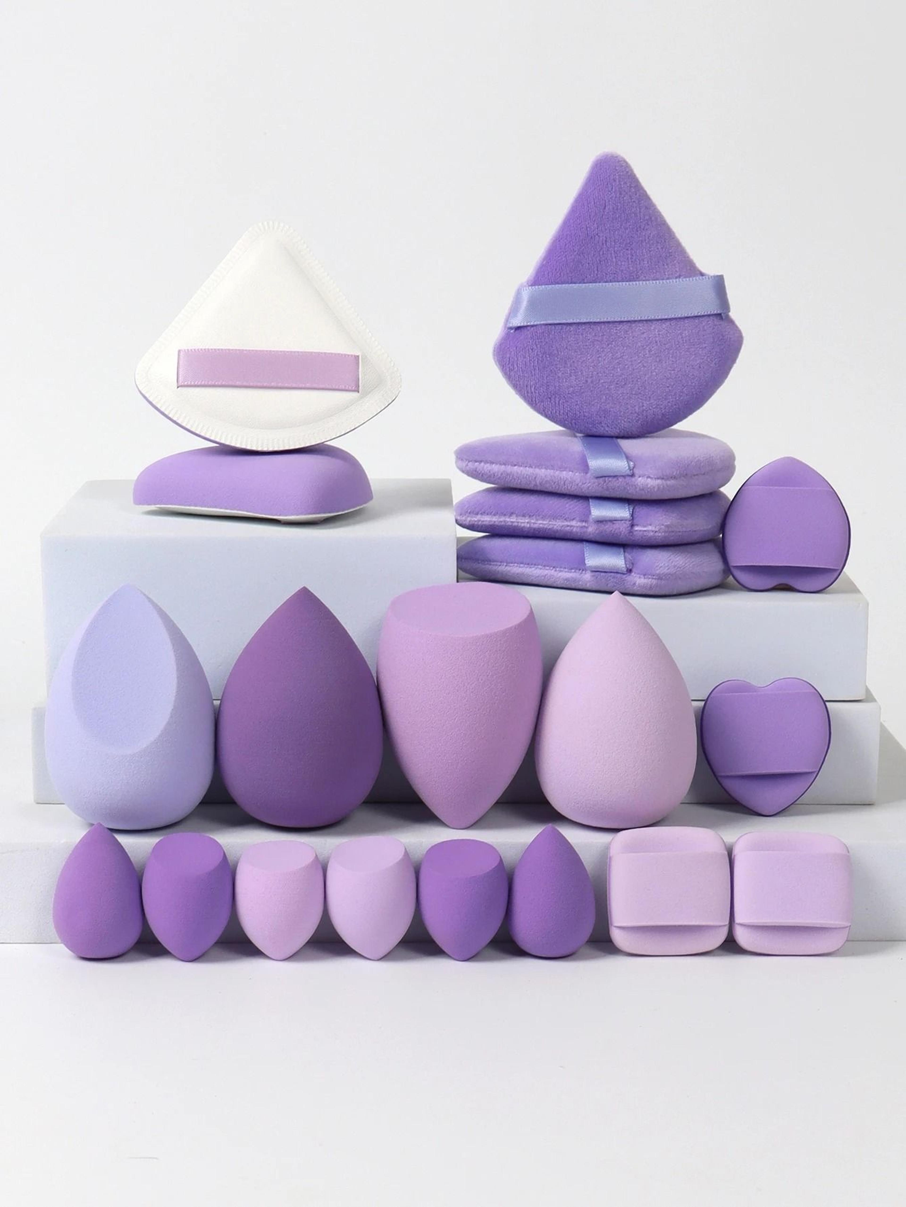 20Piece Pink Makeup Sponge  Puff Set  Professional Blending  Setting Kit 8