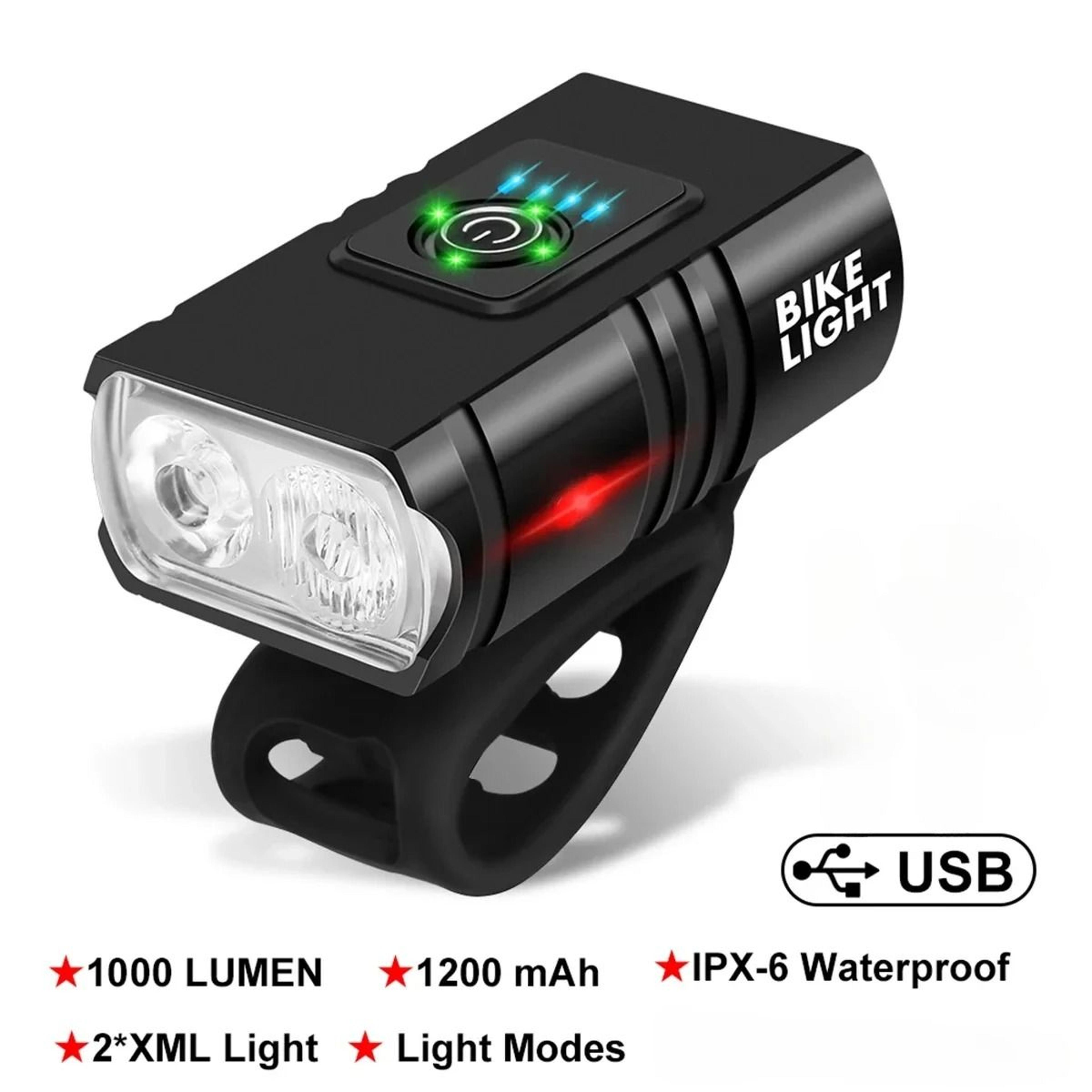 T6 LED Bicycle Front Light  HighIntensity Rechargeable Night Riding Headlamp 6