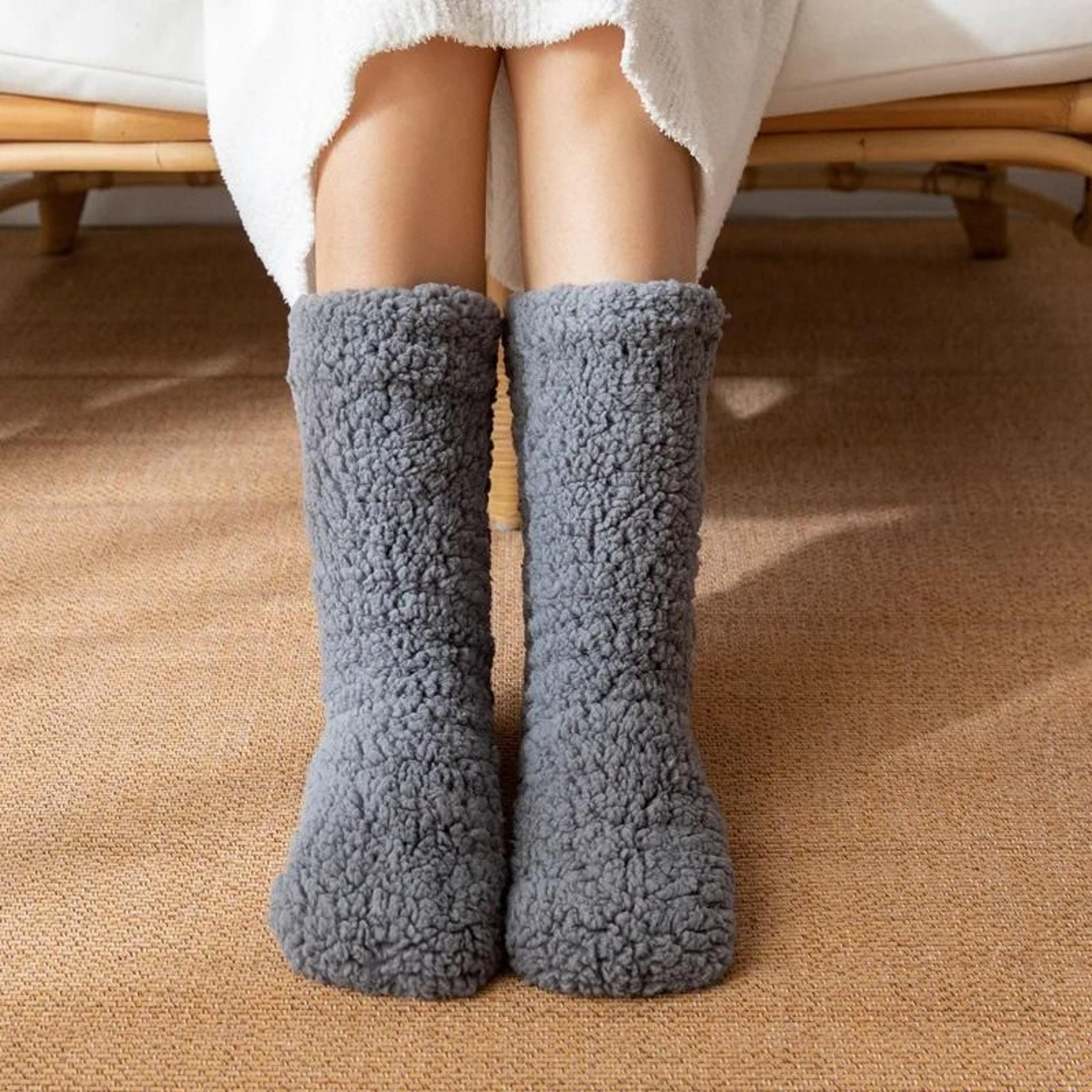 Thickened Winter Woven Thermal Cashmere Floor Socks 9