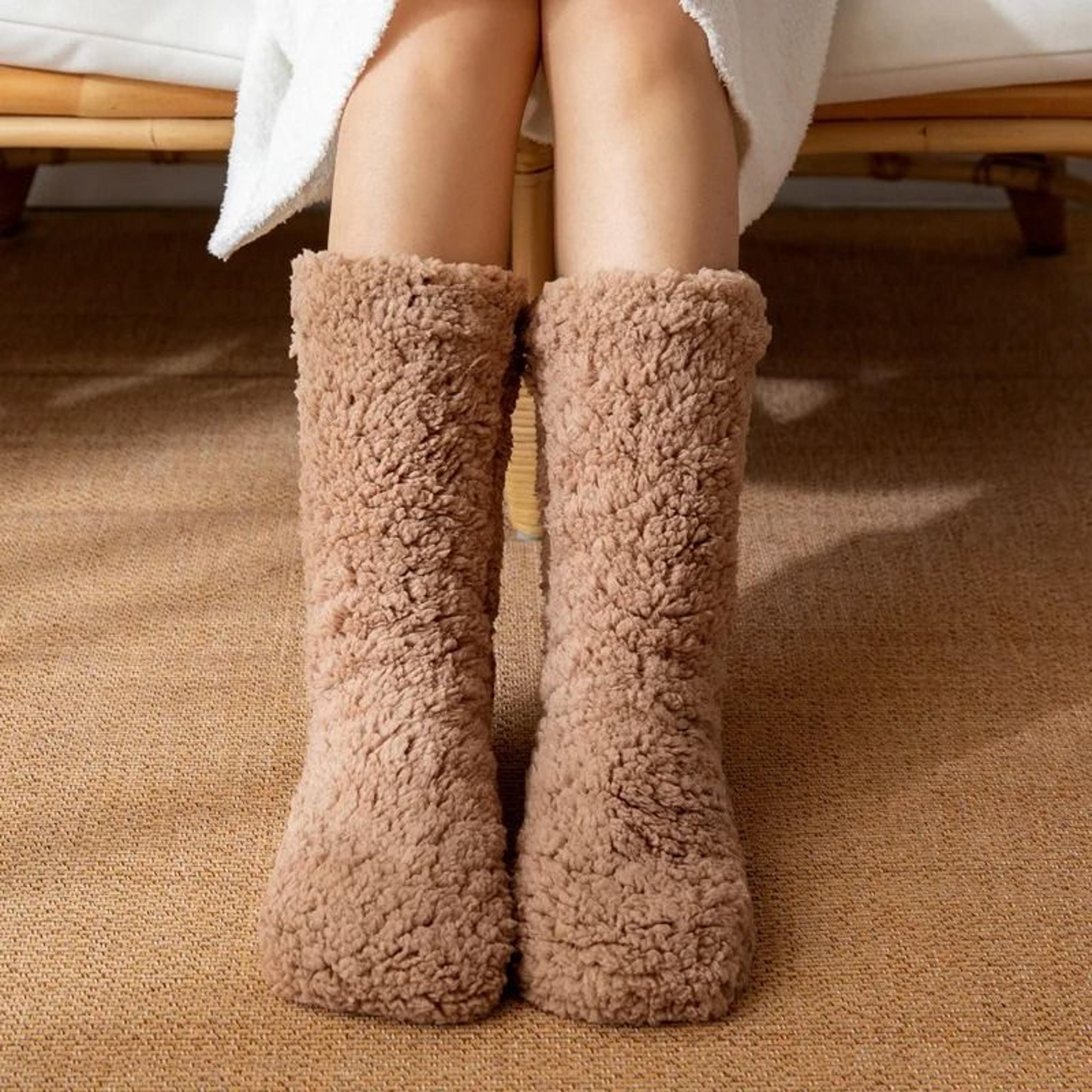 Thickened Winter Woven Thermal Cashmere Floor Socks 10