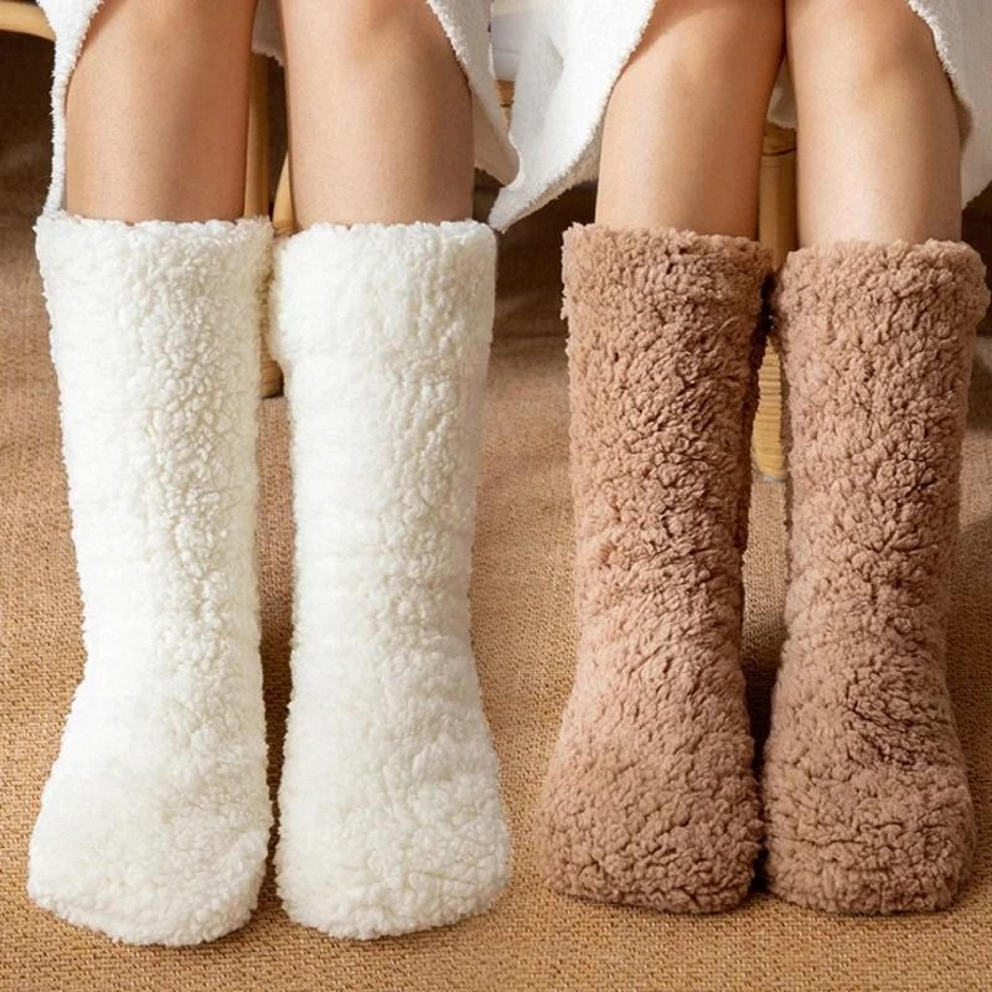 Thickened Winter Woven Thermal Cashmere Floor Socks 3