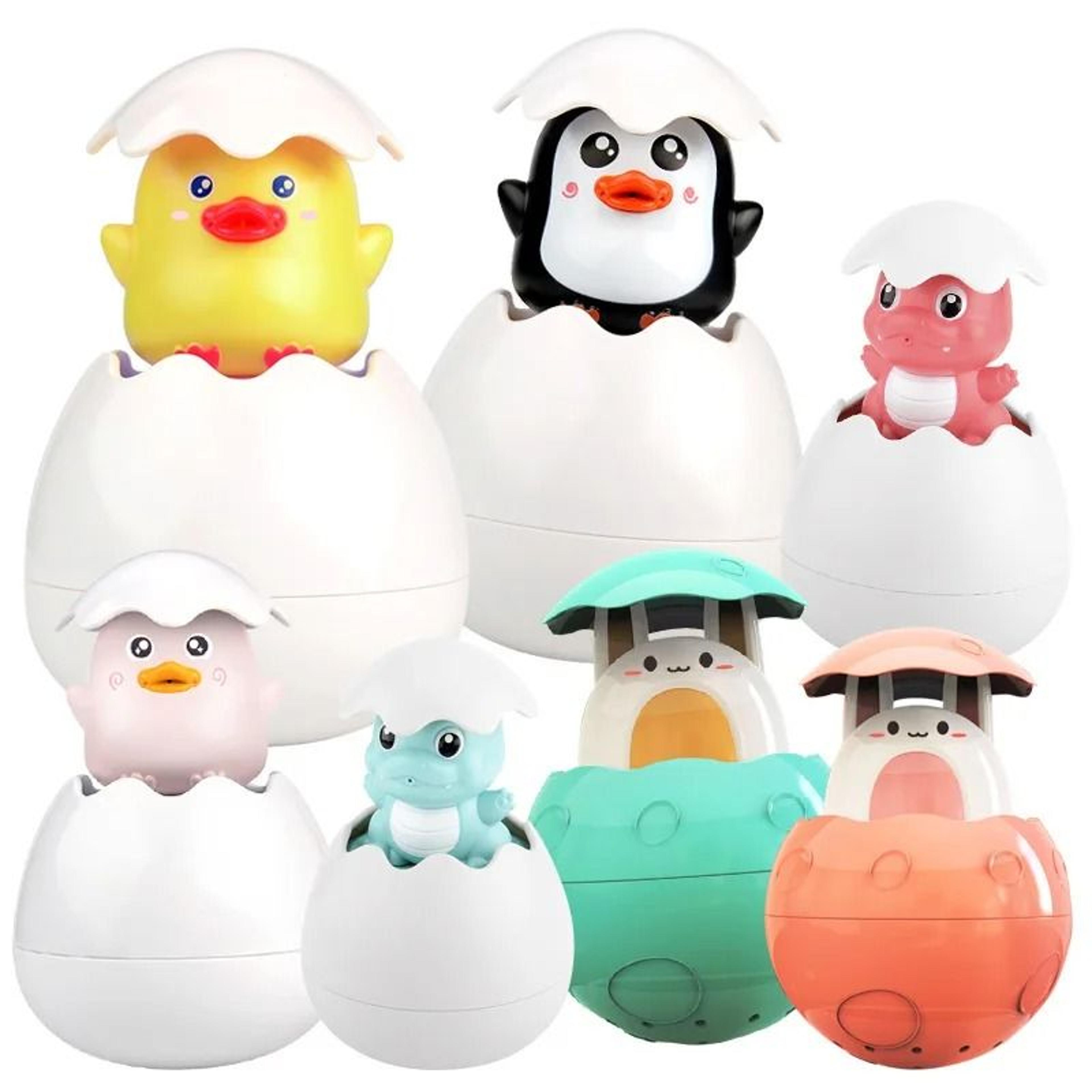 hatching egg water spray bath toy