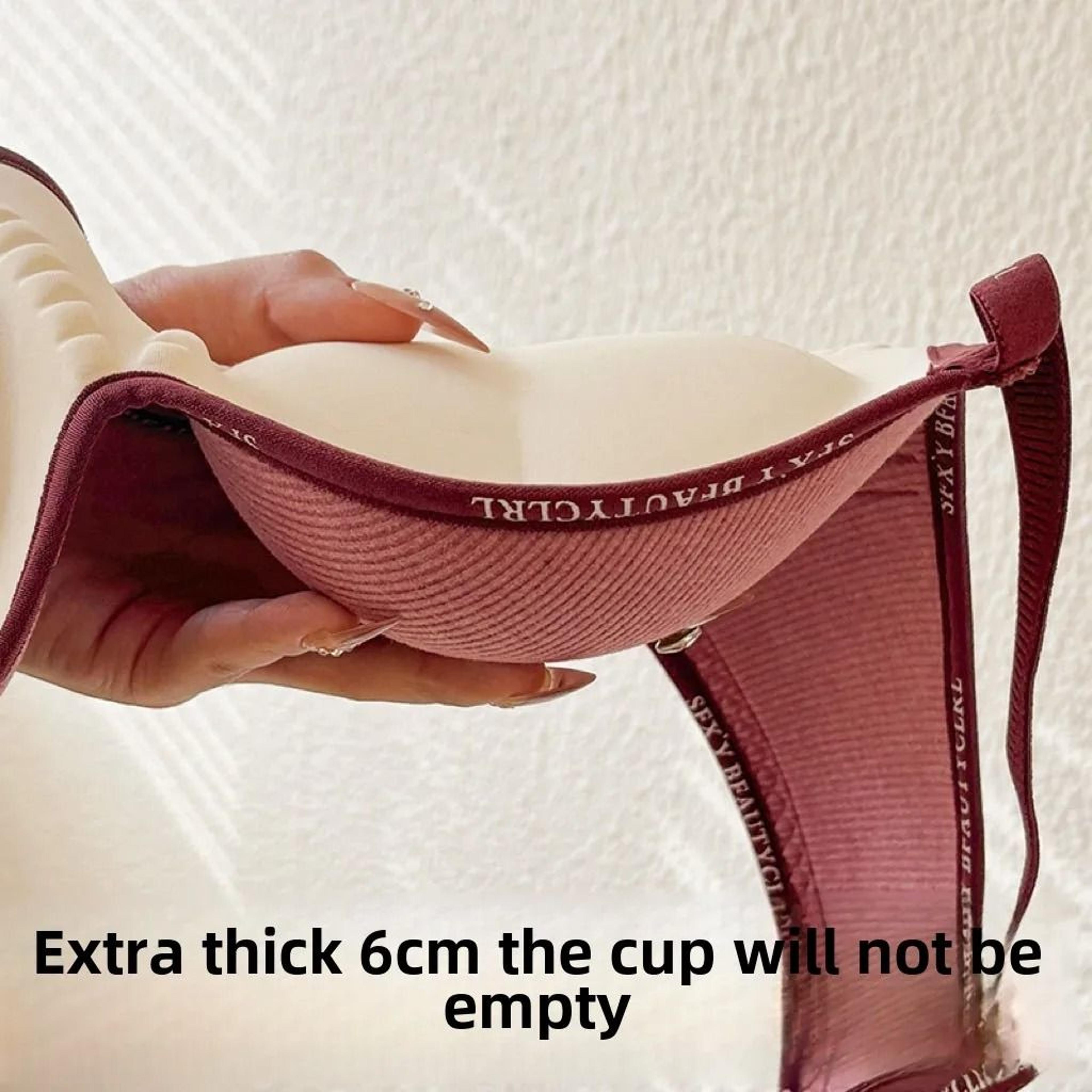 6cm thickened push-up wireless seamless bra