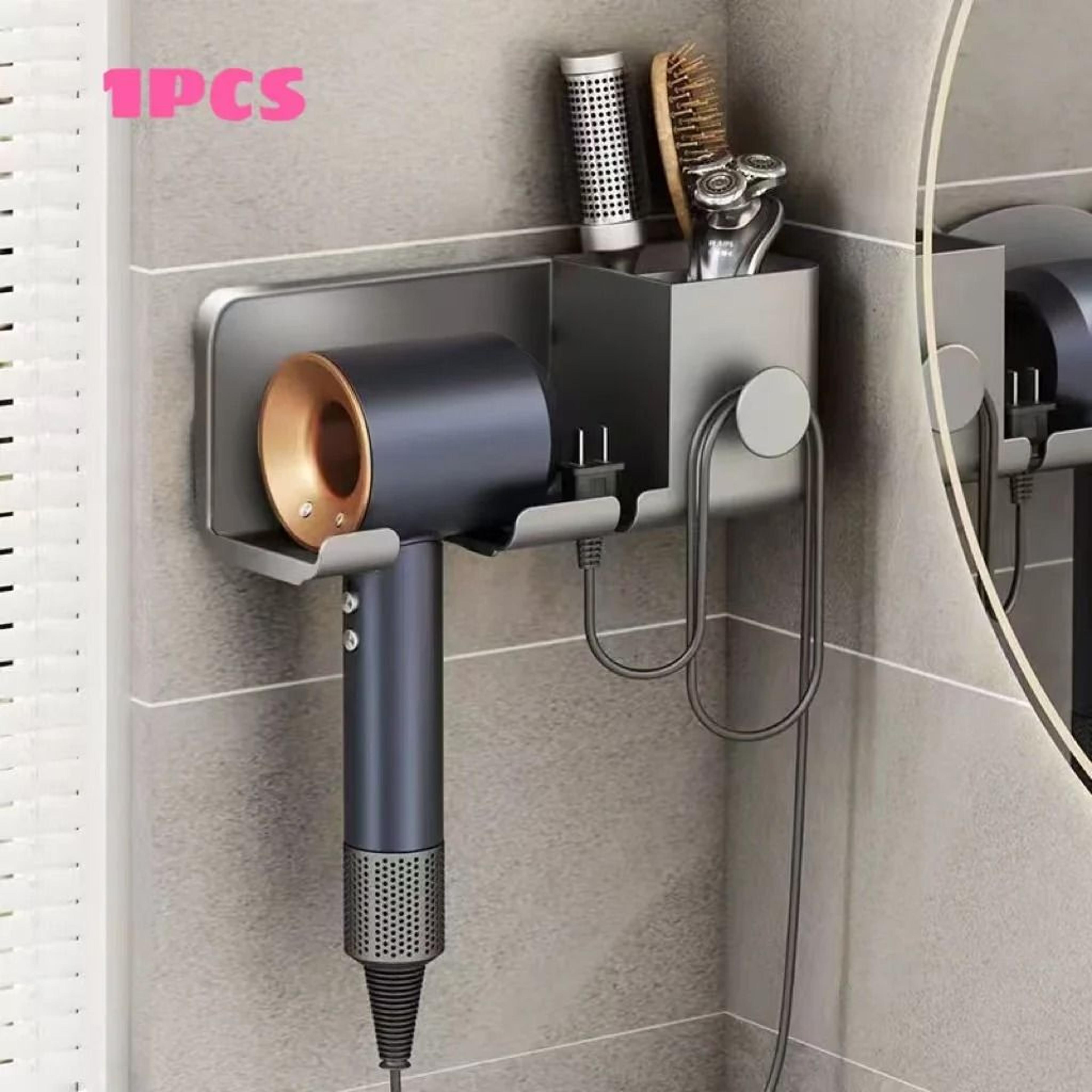 wall mounted multi-functional hair dryer & tool organizer
