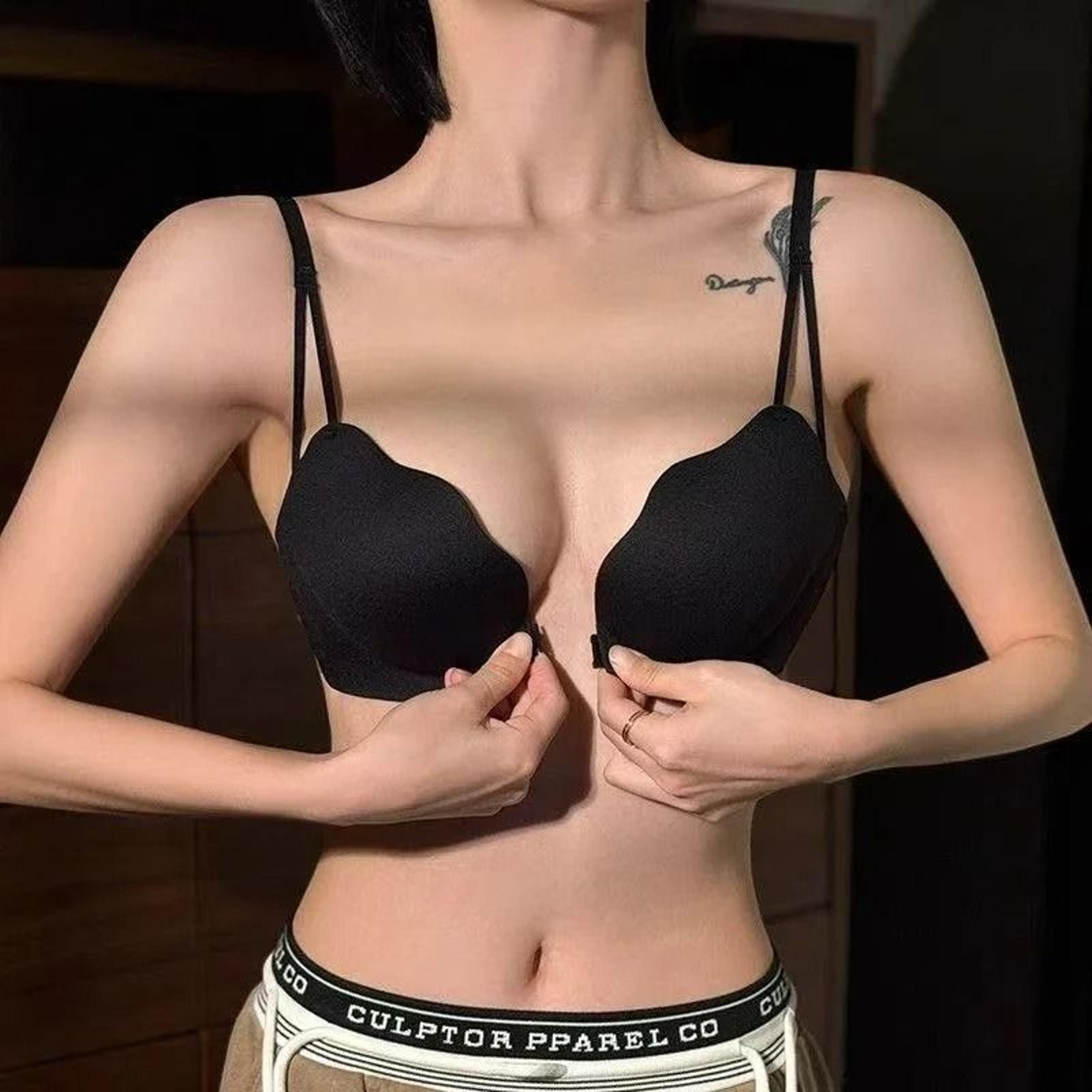 new front buckle beautiful back gathered non-wired breathable bra