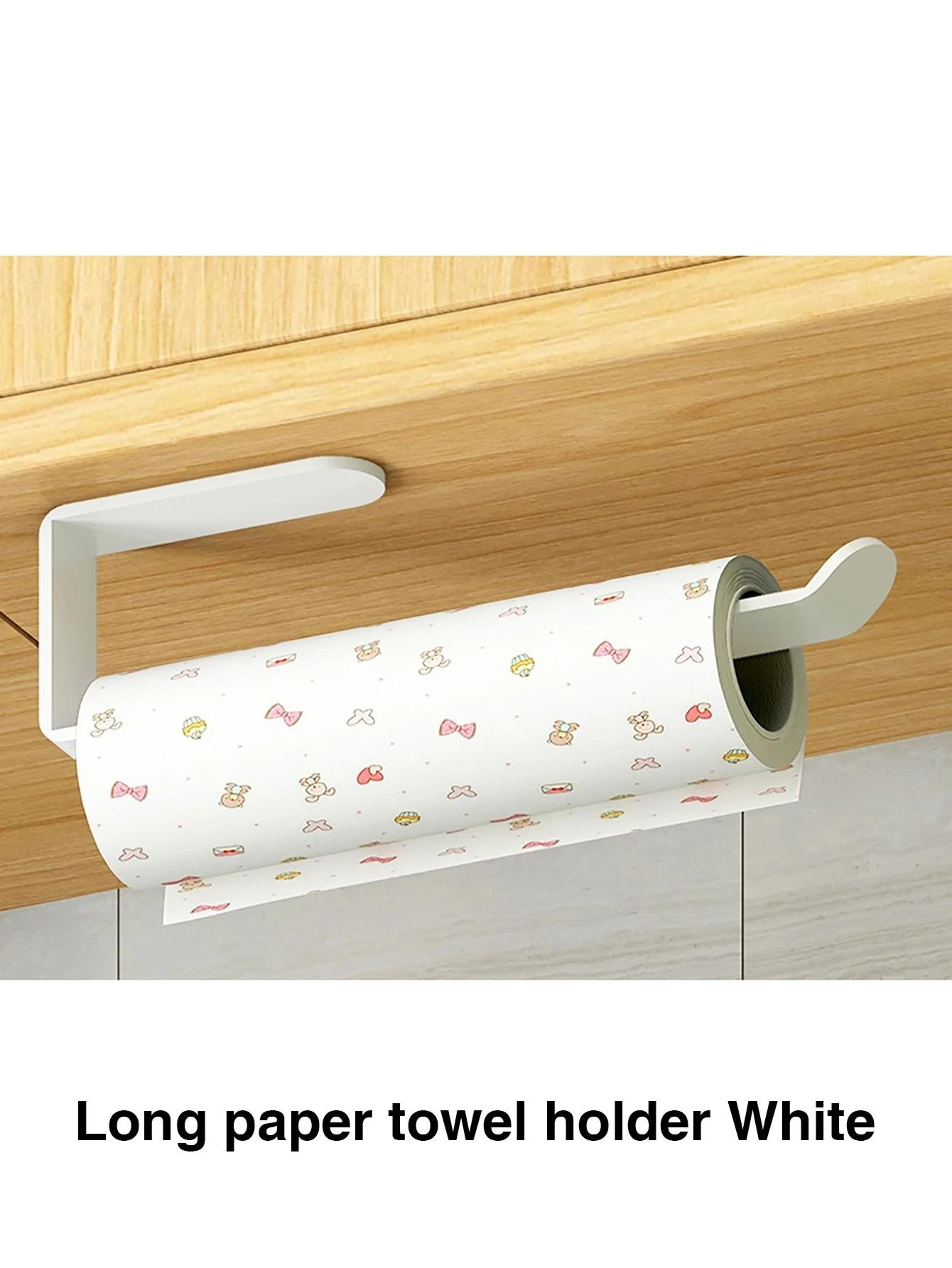 Kitchen Paper Towel Holder Adhesive Toilet Roll Tissue Dispenser Cabinet Storage 9