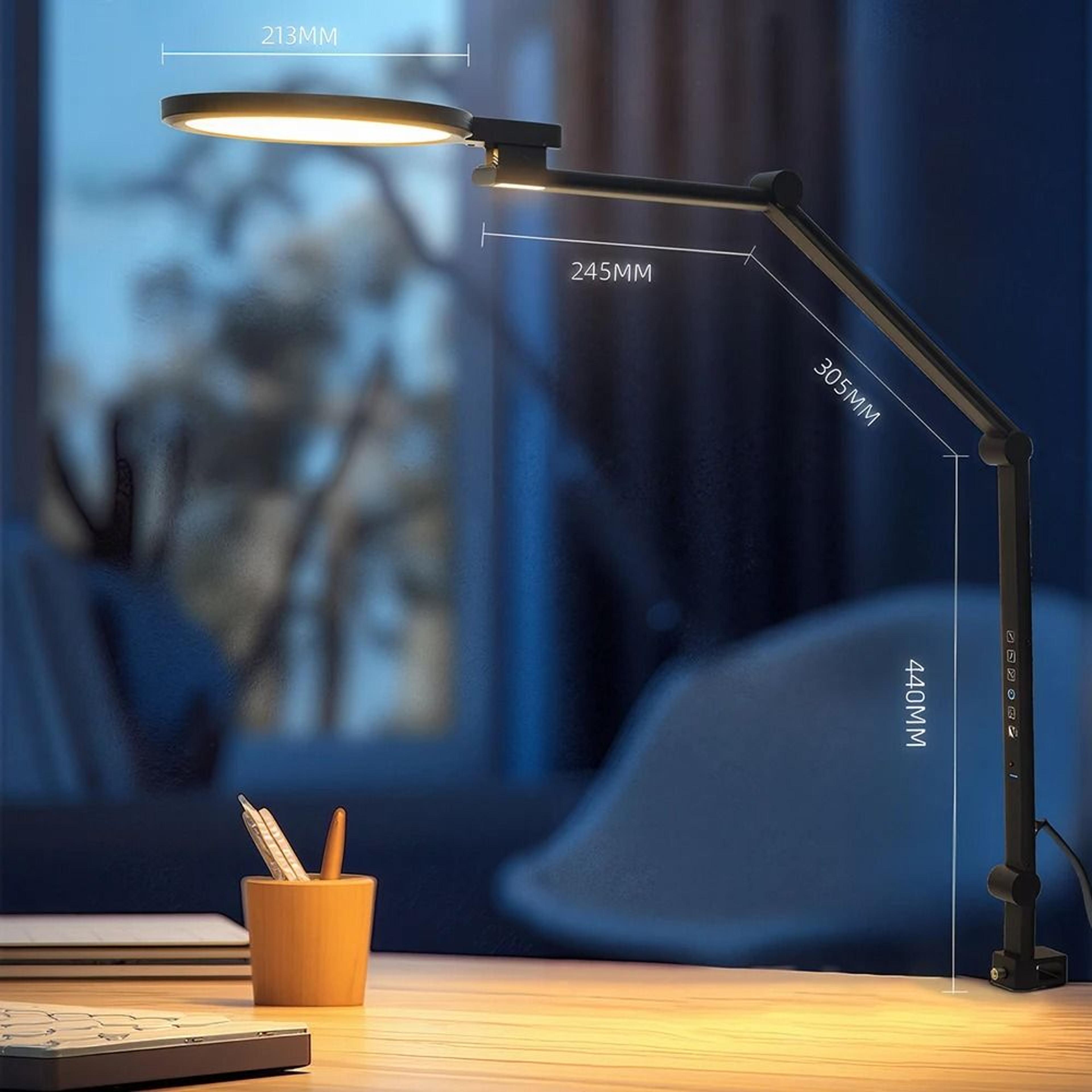 LED MultiFunctional Foldable Clip Reading Desk Lamp  1200LM UltraBright EyeCaring Work Light 6