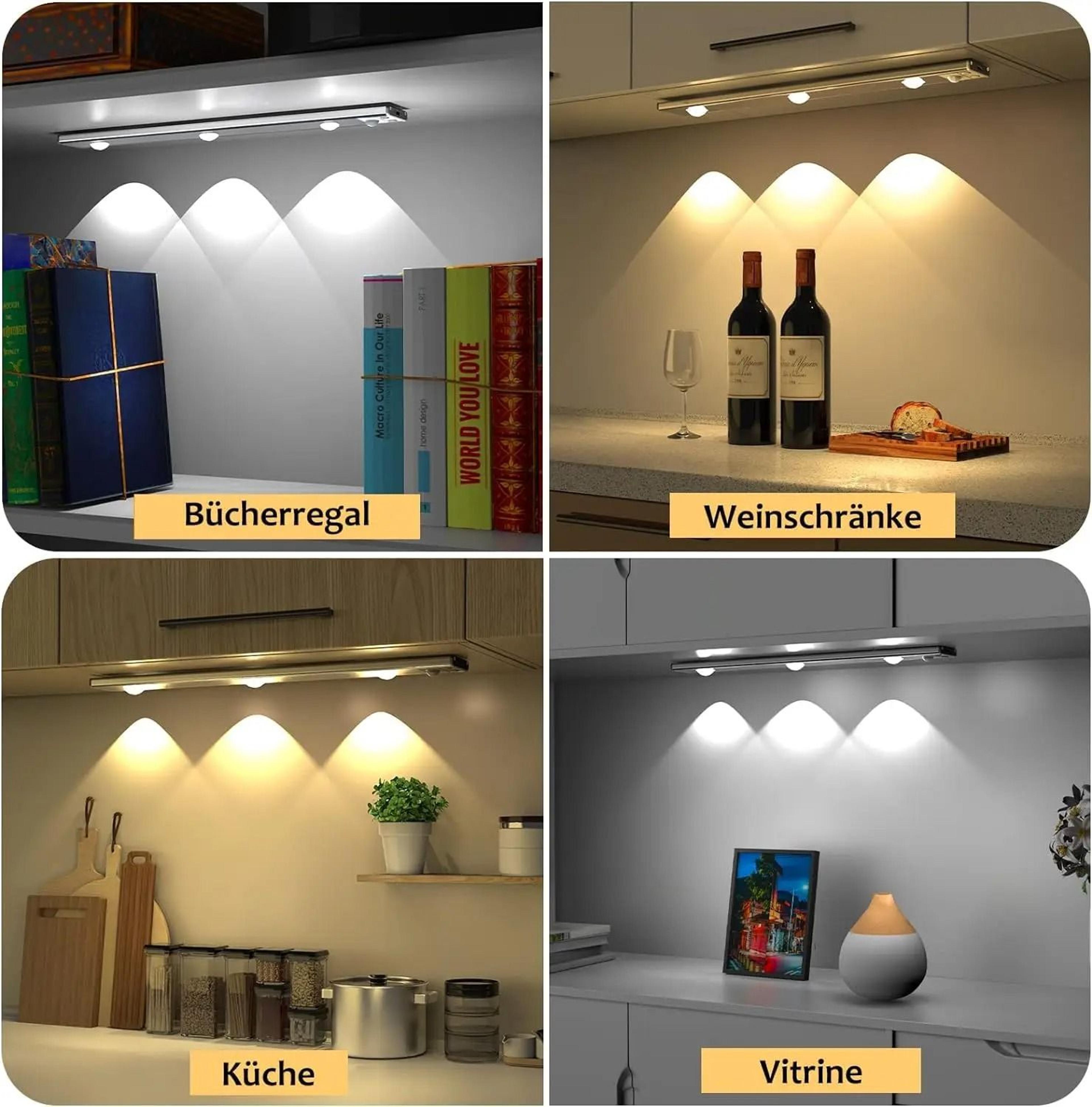 Wireless UltraThin Motion Sensor LED Cabinet Light  USB Rechargeable Dimmable Lamp 2